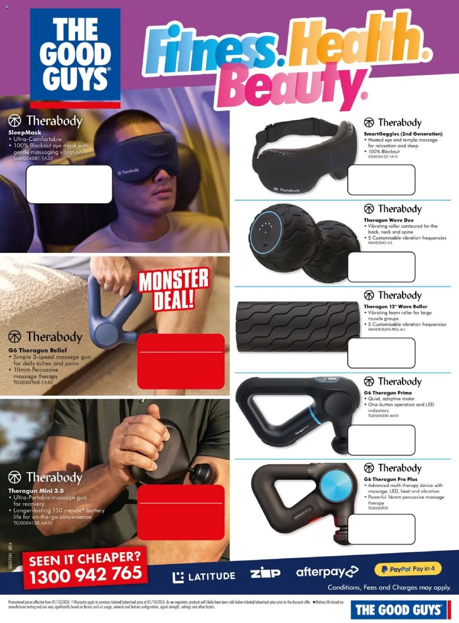 The Good Guys catalogue from 01/10/2026 The Good Guys Fitness. Health. Beauty.