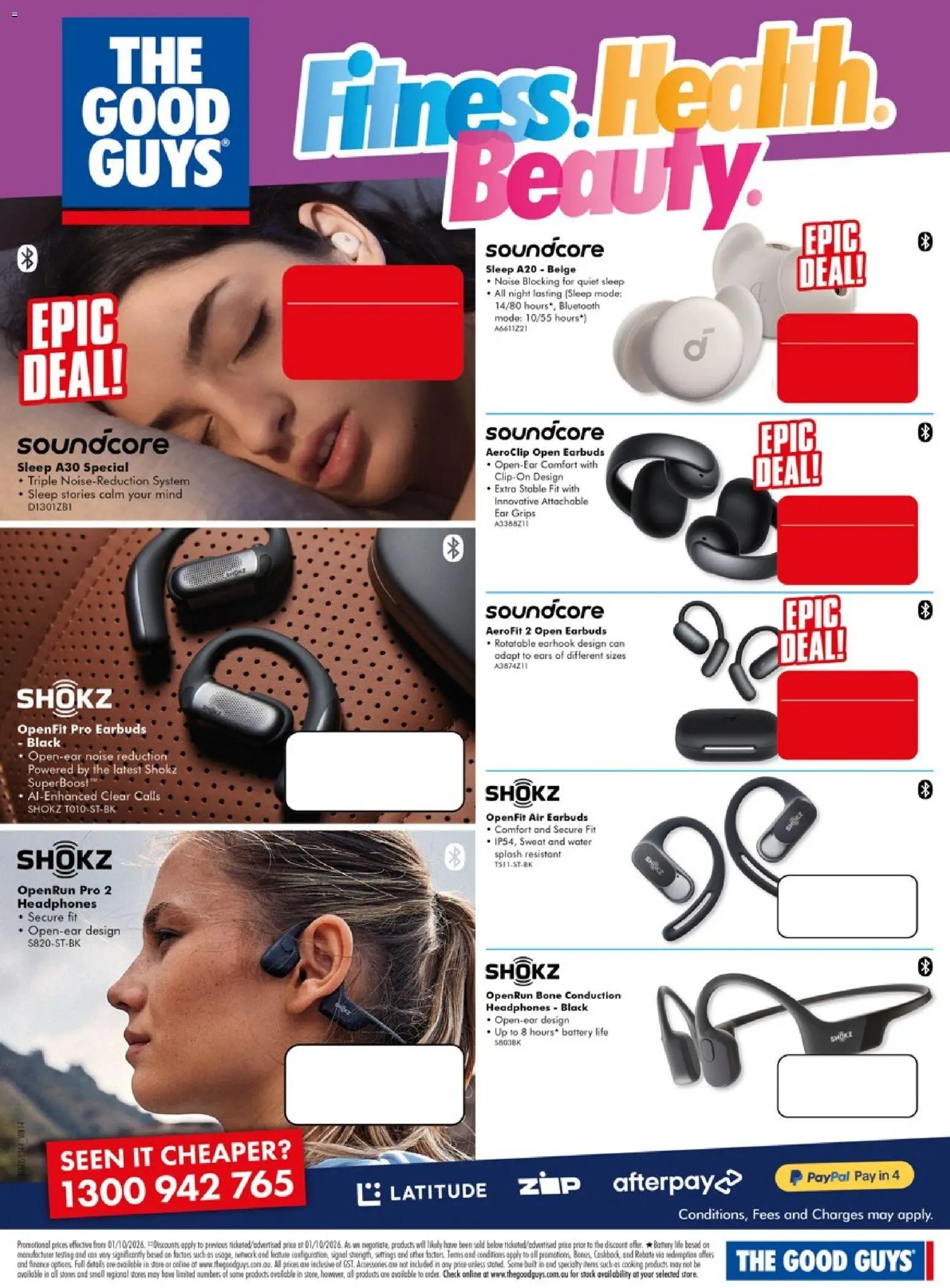 The Good Guys catalogue from 01/10/2026 The Good Guys Fitness. Health. Beauty.