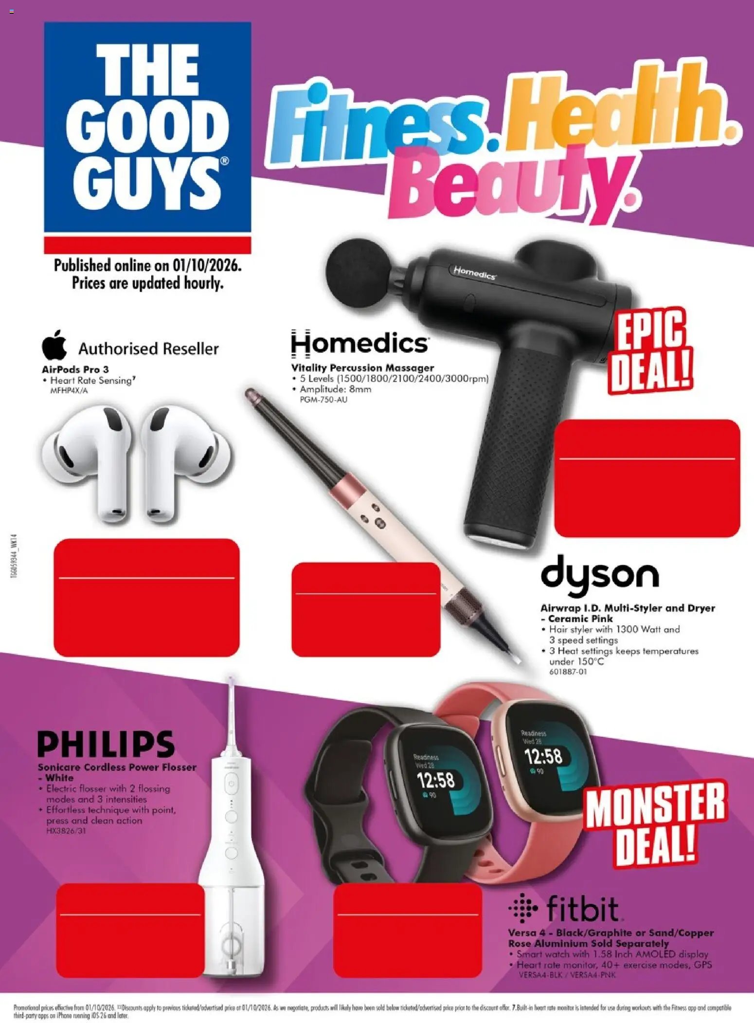 The Good Guys catalogue from 01/10/2026 The Good Guys Fitness. Health. Beauty.