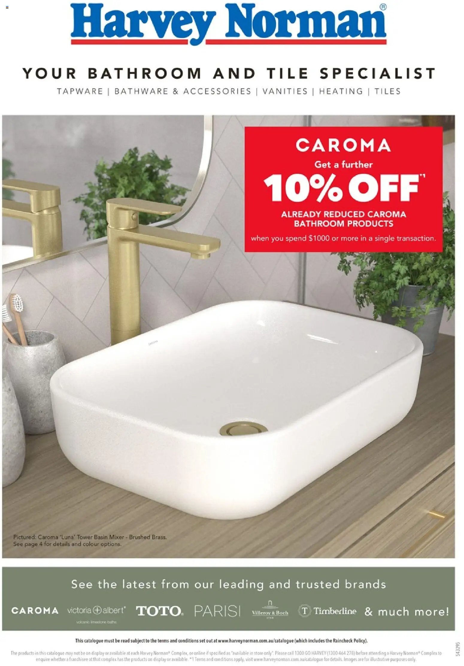 Harvey Norman catalogue from 13/08/2026 Harvey Norman August Bathroom