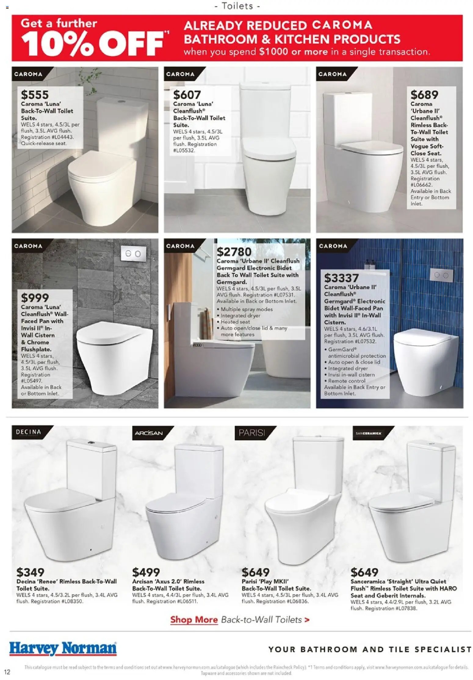 Harvey Norman catalogue from 13/08/2026 Harvey Norman August Bathroom