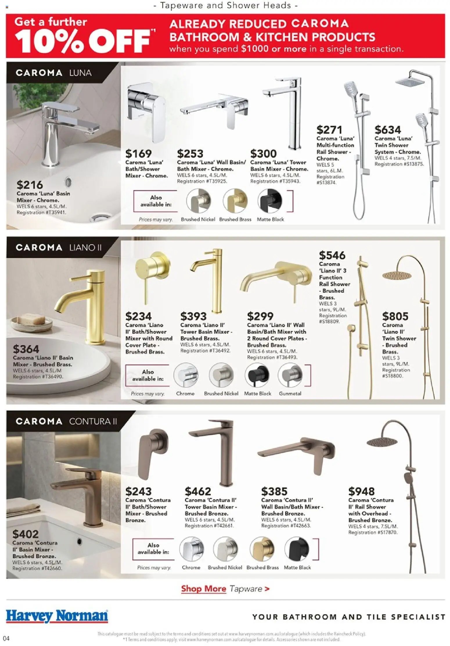 Harvey Norman catalogue from 13/08/2026 Harvey Norman August Bathroom
