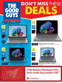 The Good Guys catalogue from 16/09/2026 The Good Guys Snapdragon Laptops