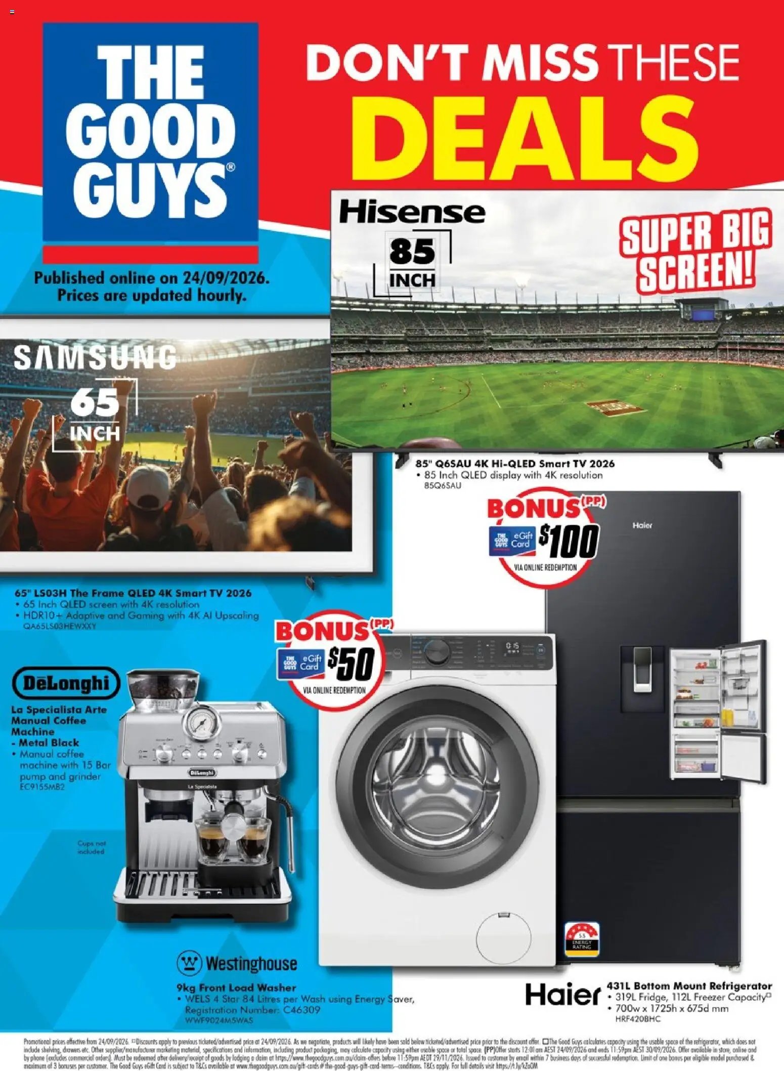 The Good Guys catalogue from 24/09/2026 The Good Guys Don't Miss These Deals