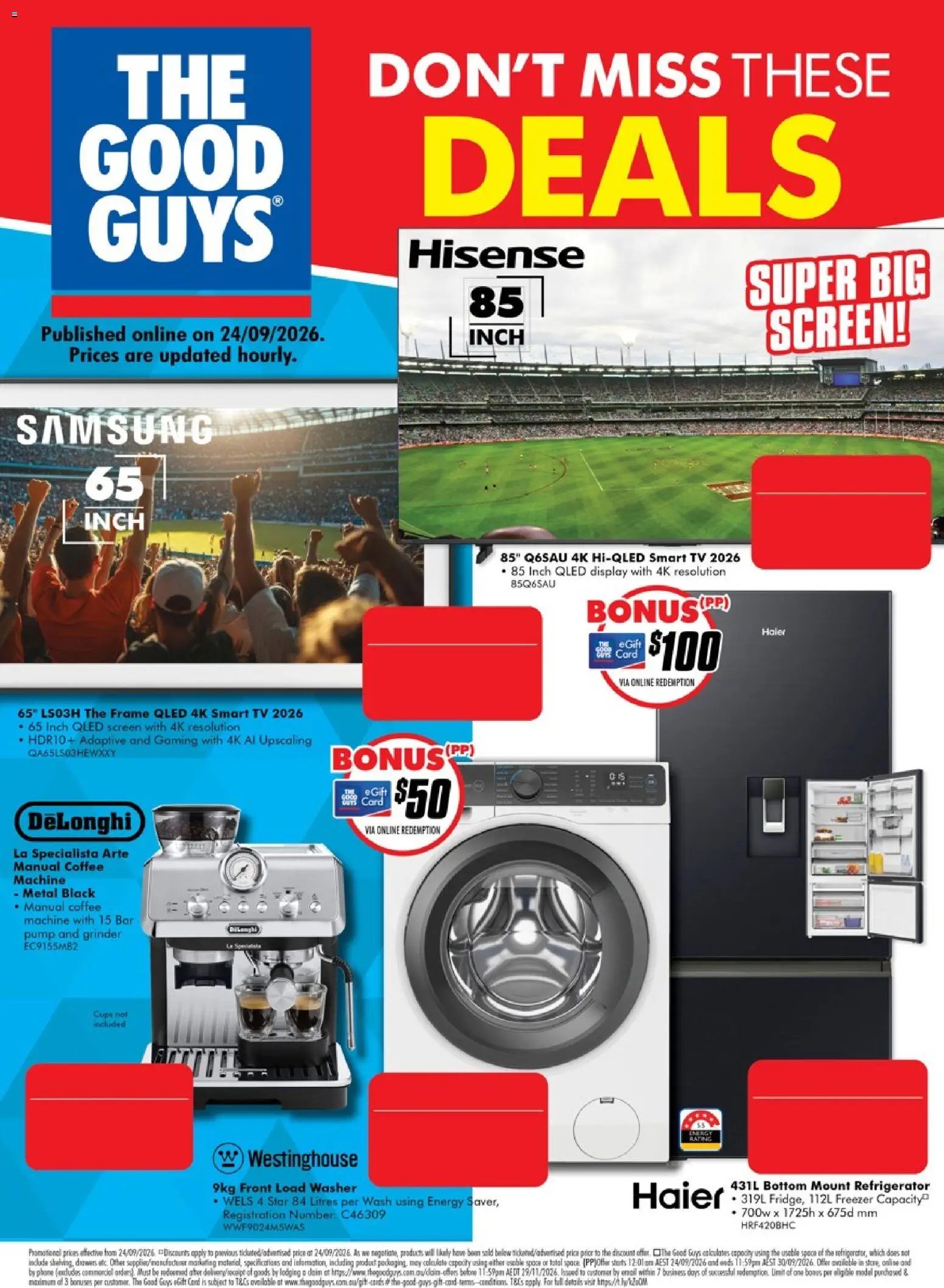 The Good Guys catalogue from 24/09/2026 The Good Guys Don't Miss These Deals