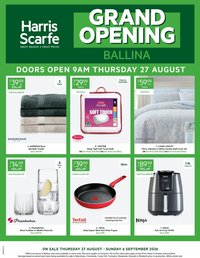 Harris Scarfe catalogue from 27/08/2026 Harris Scarfe catalogue Grand Opening