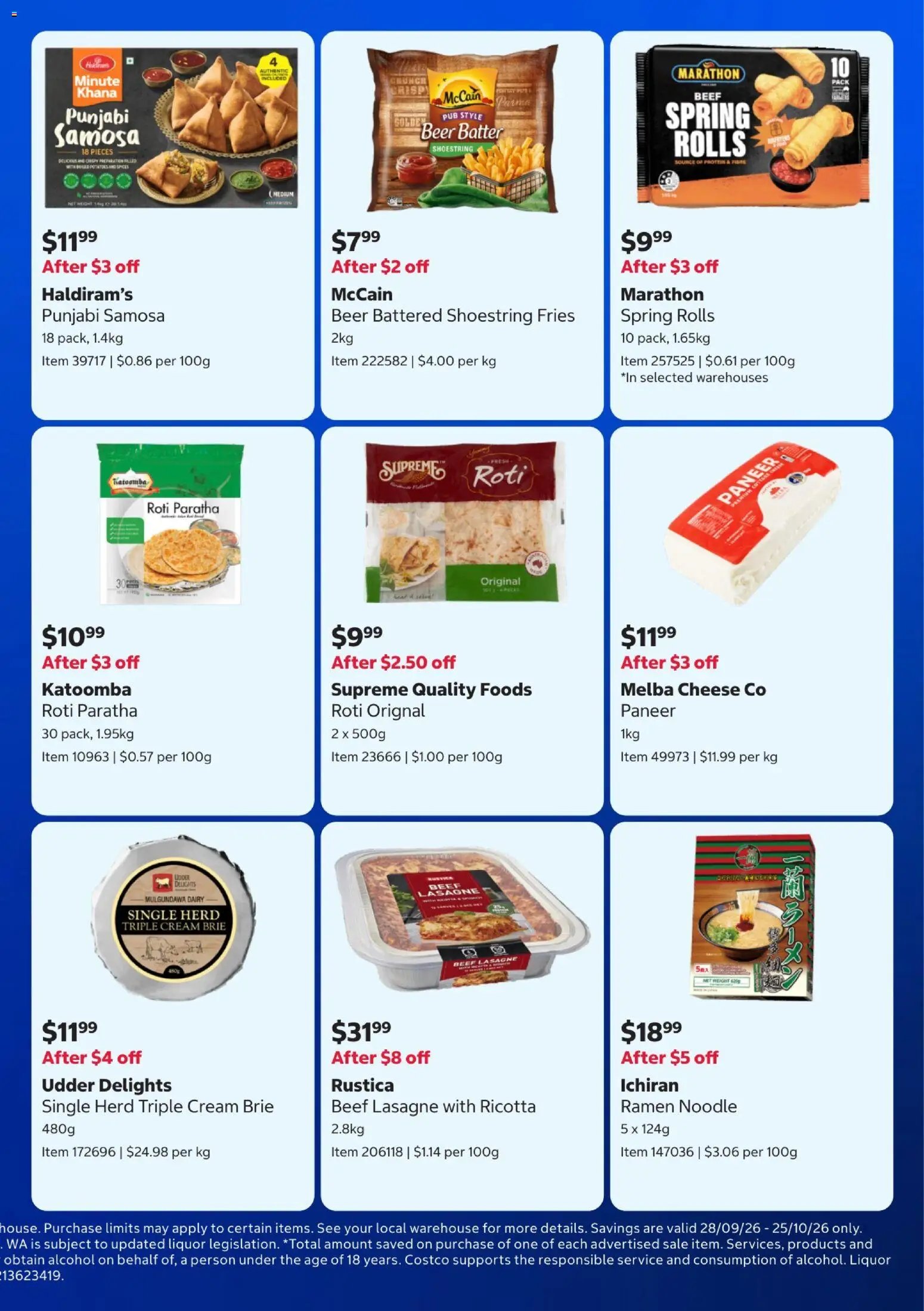Costco catalogue from 28/09/2026 Costco catalogue In-warehouse savings