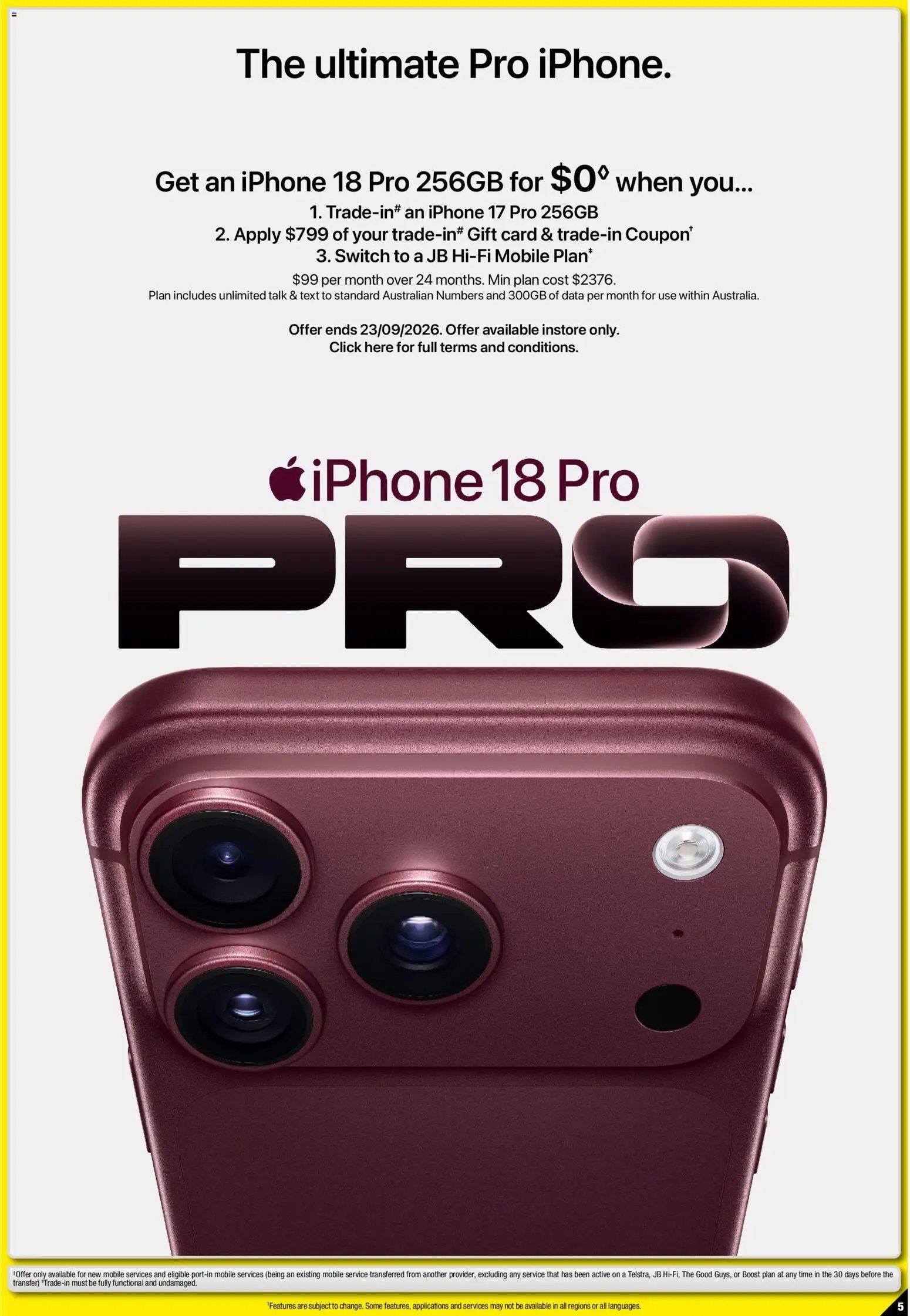 JB Hi-Fi catalogue from 18/09/2026 JB Hi-Fi IPhone 18 Pro - Out Now