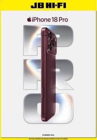 JB Hi-Fi catalogue from 18/09/2026 JB Hi-Fi IPhone 18 Pro - Out Now