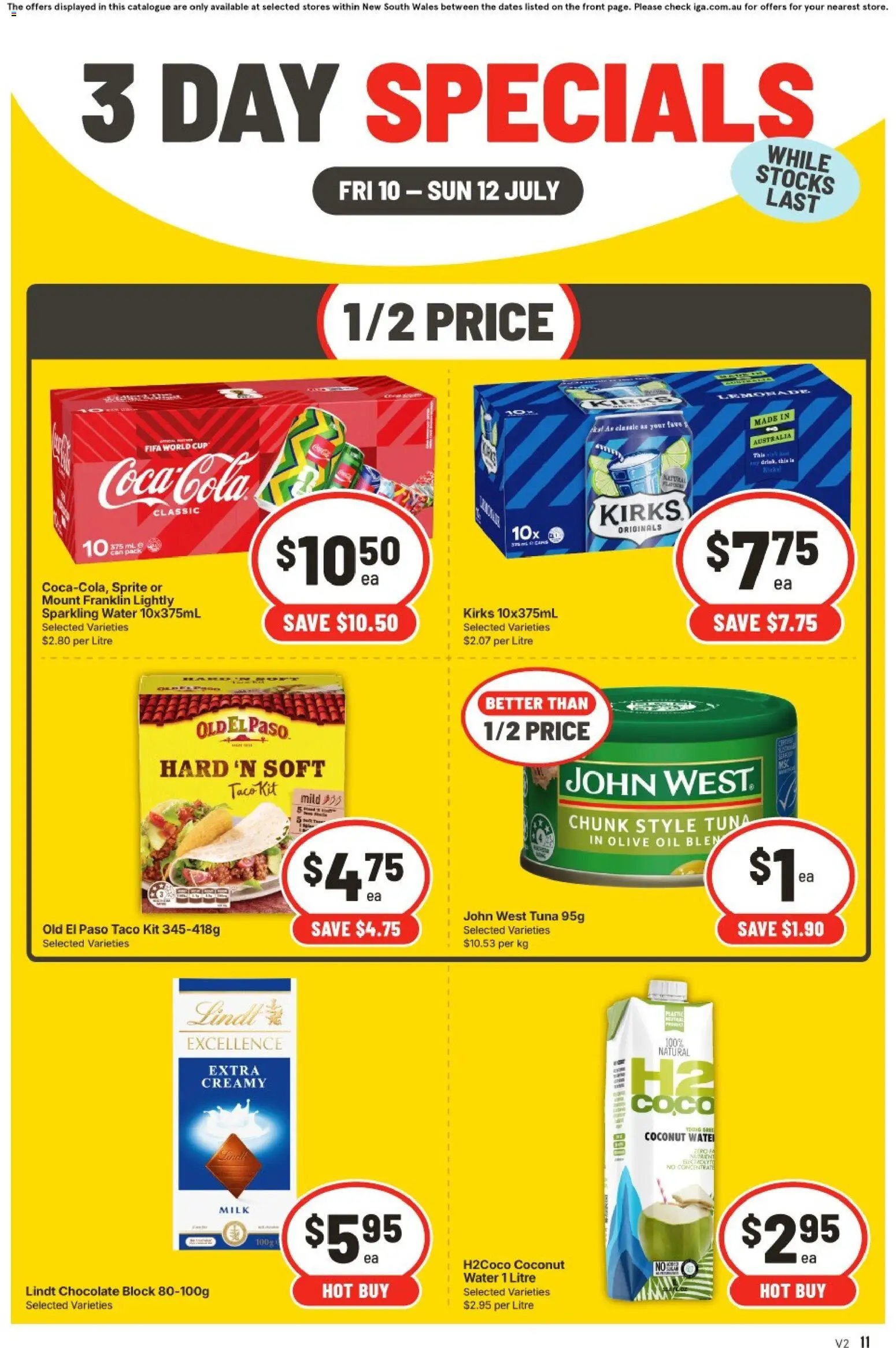 IGA catalogue from 10/07/2026 IGA 3 Day Specials - NSW Medium V2
