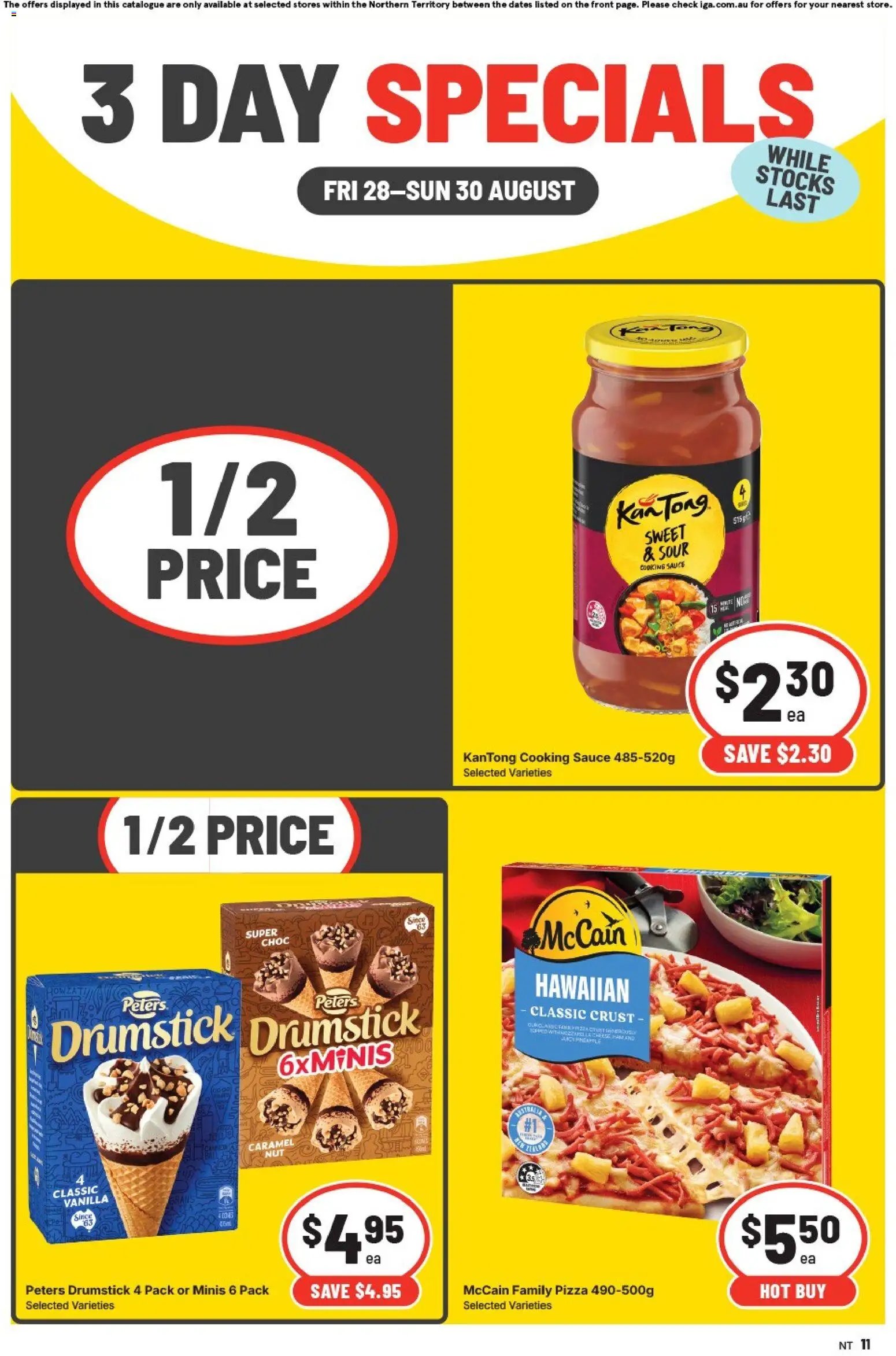 IGA catalogue from 28/08/2026 IGA 3 Day Specials NT