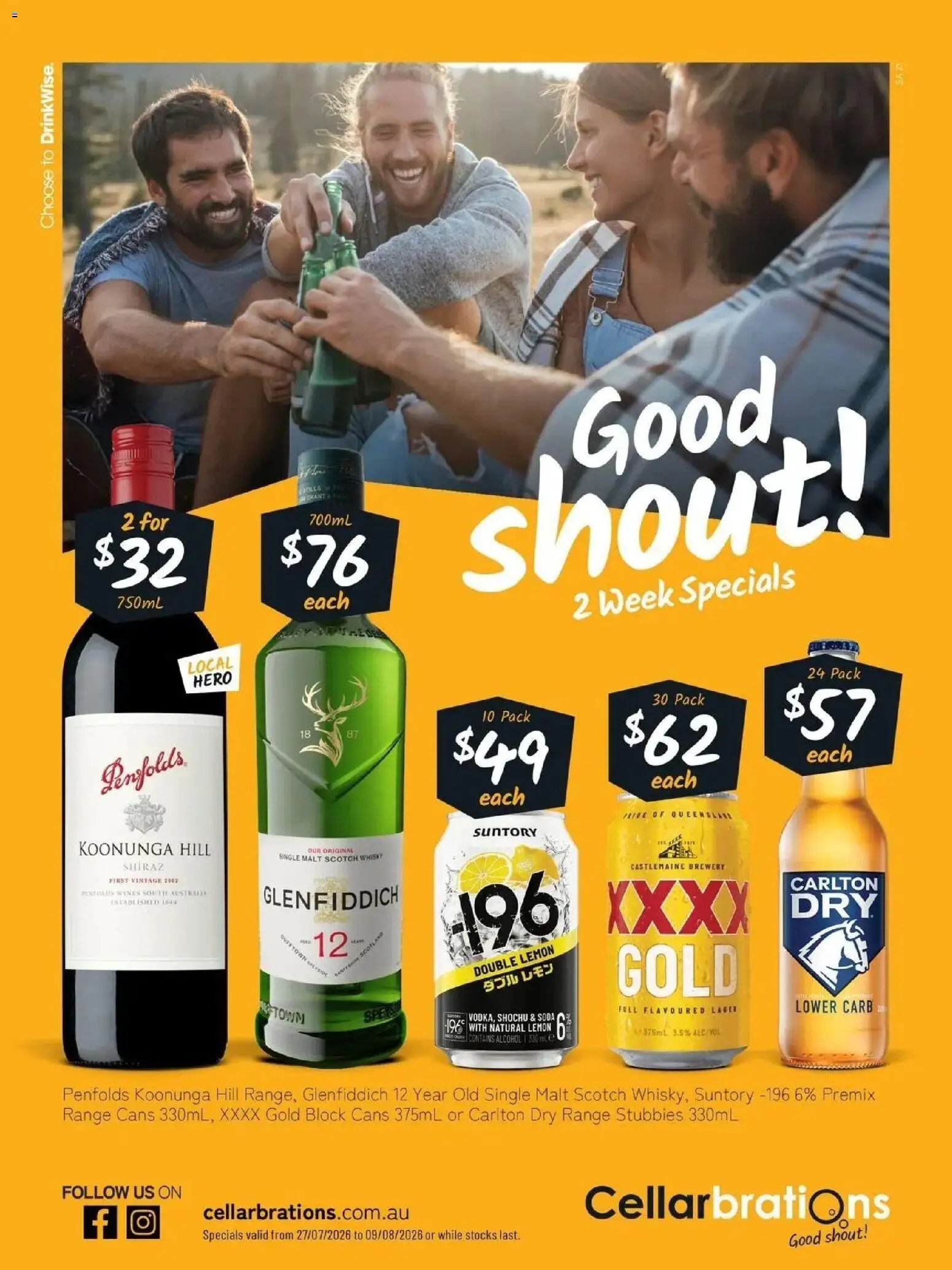 Cellarbrations catalogue from 27/07/2026 Good Shout! 27/07