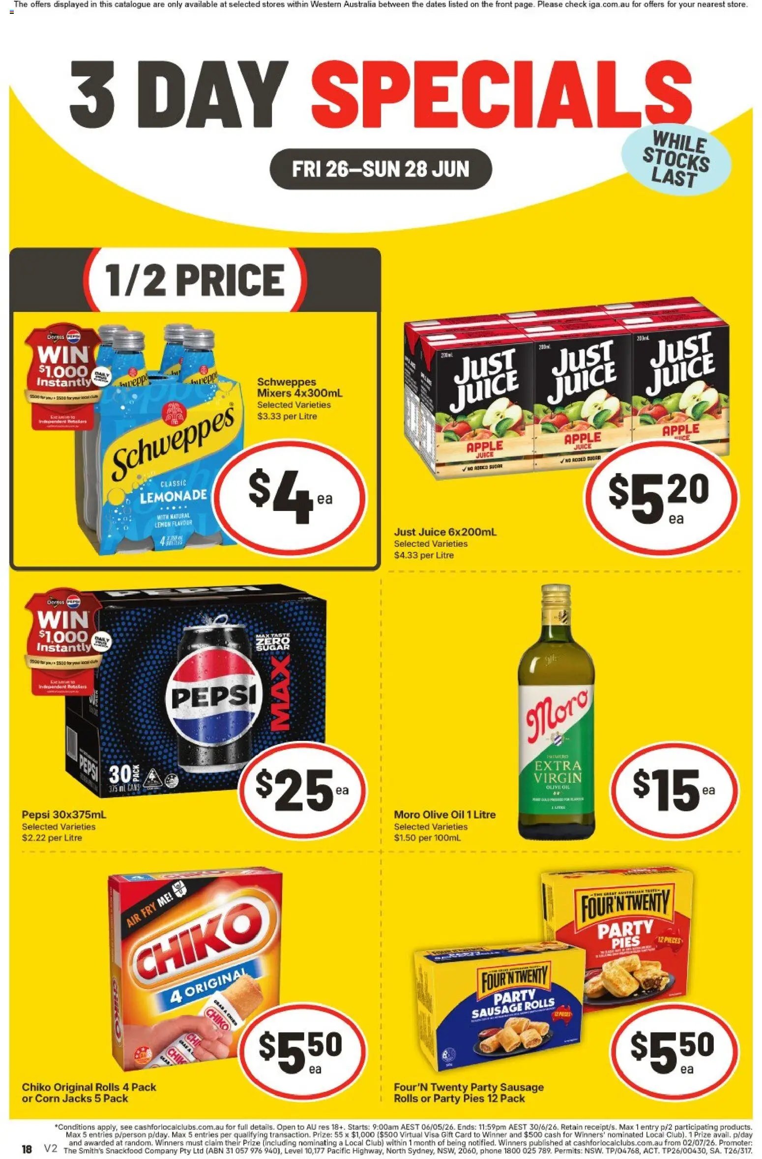 IGA catalogue from 26/06/2026 IGA -3 Day Specials - NT/WA