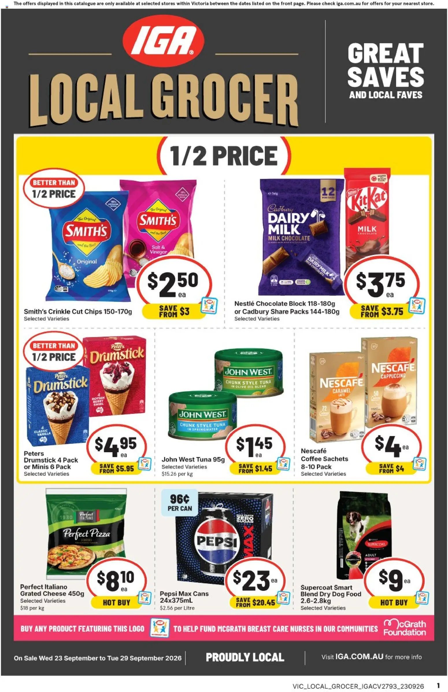 IGA catalogue from 23/09/2026 IGA Local Groce Abbotsford