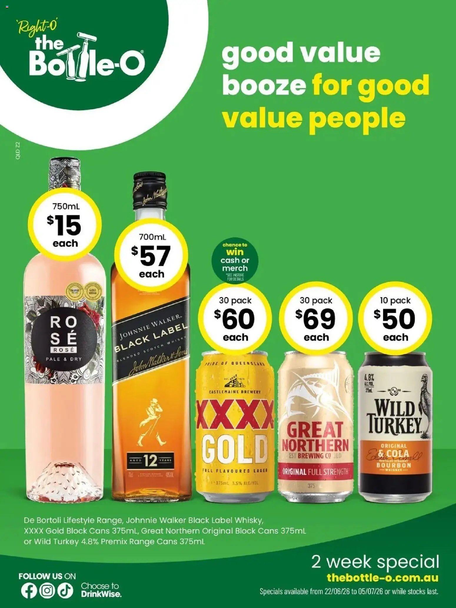 The Bottle-O catalogue from 21/06/2026 Good Value Booze, For Good Value People 22/06