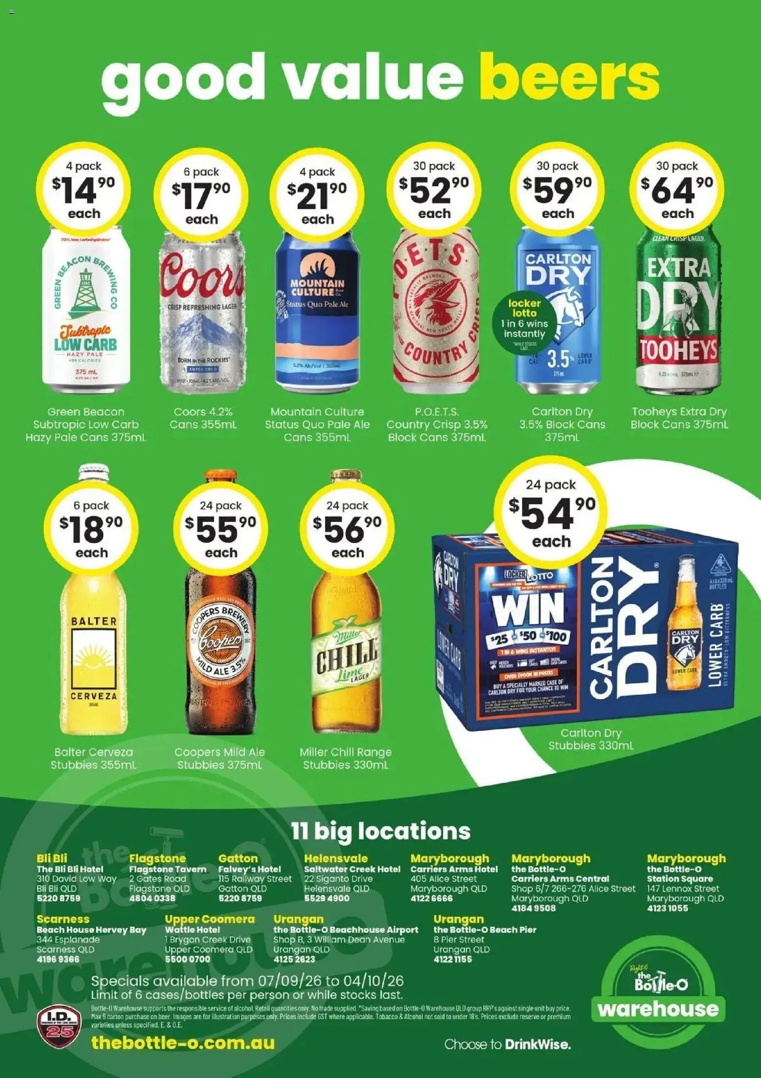 The Bottle-O catalogue from 07/09/2026 The Bottle-O catalogue Maryborough