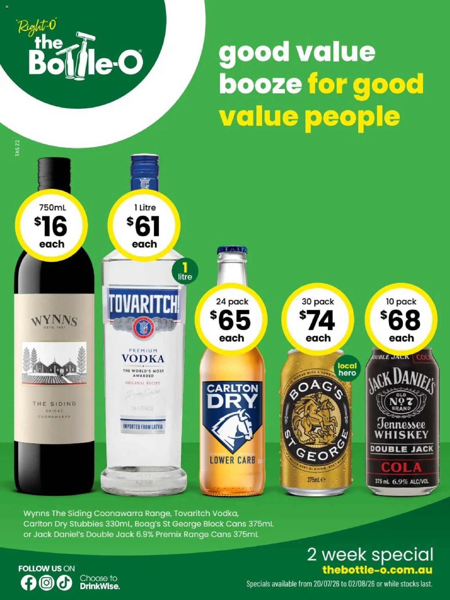 The Bottle-O catalogue from 20/07/2026 The Bottle-O catalogue QUEENSTOWN