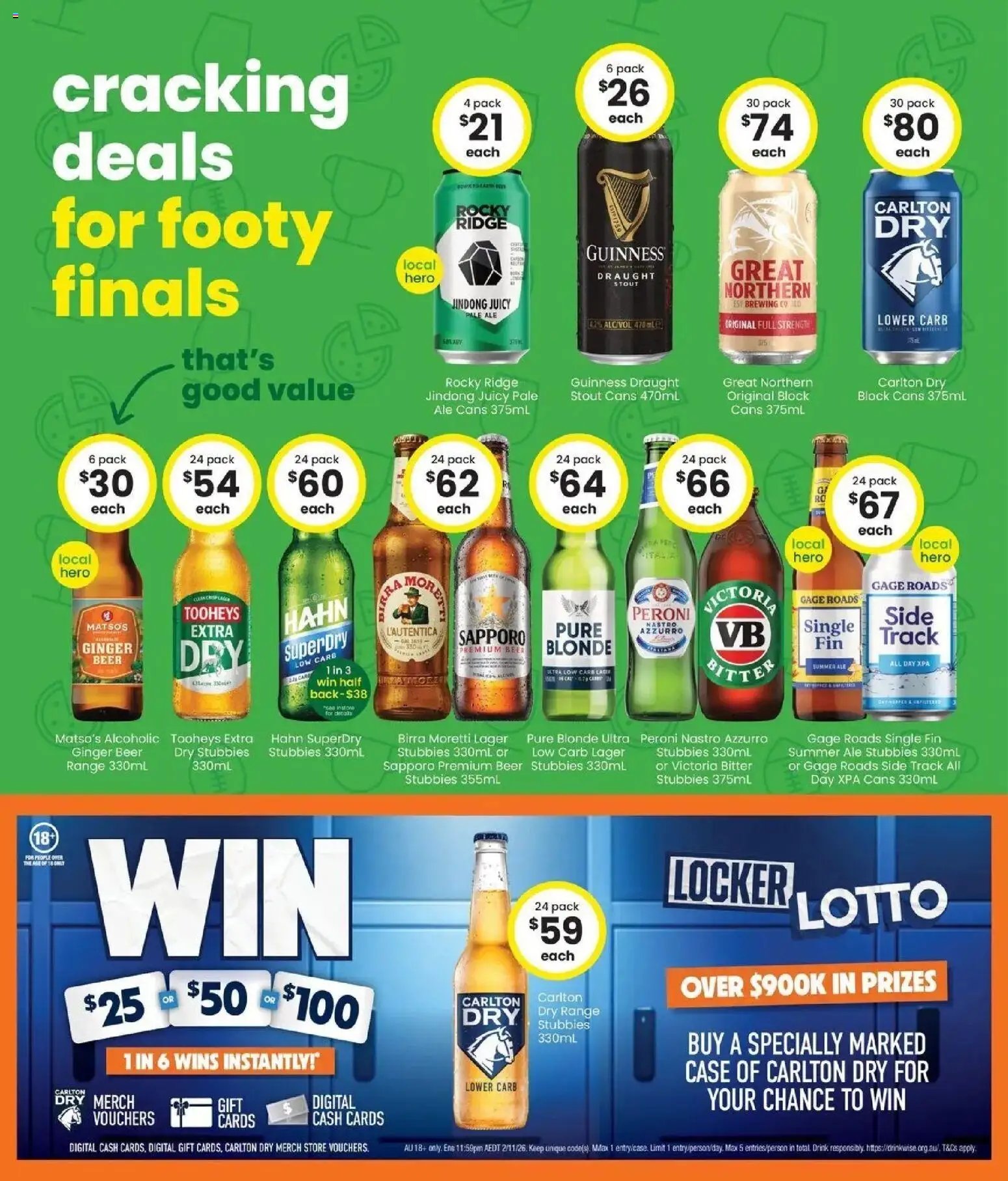 The Bottle-O catalogue from 14/09/2026 Good value booze for good value fans 14/09