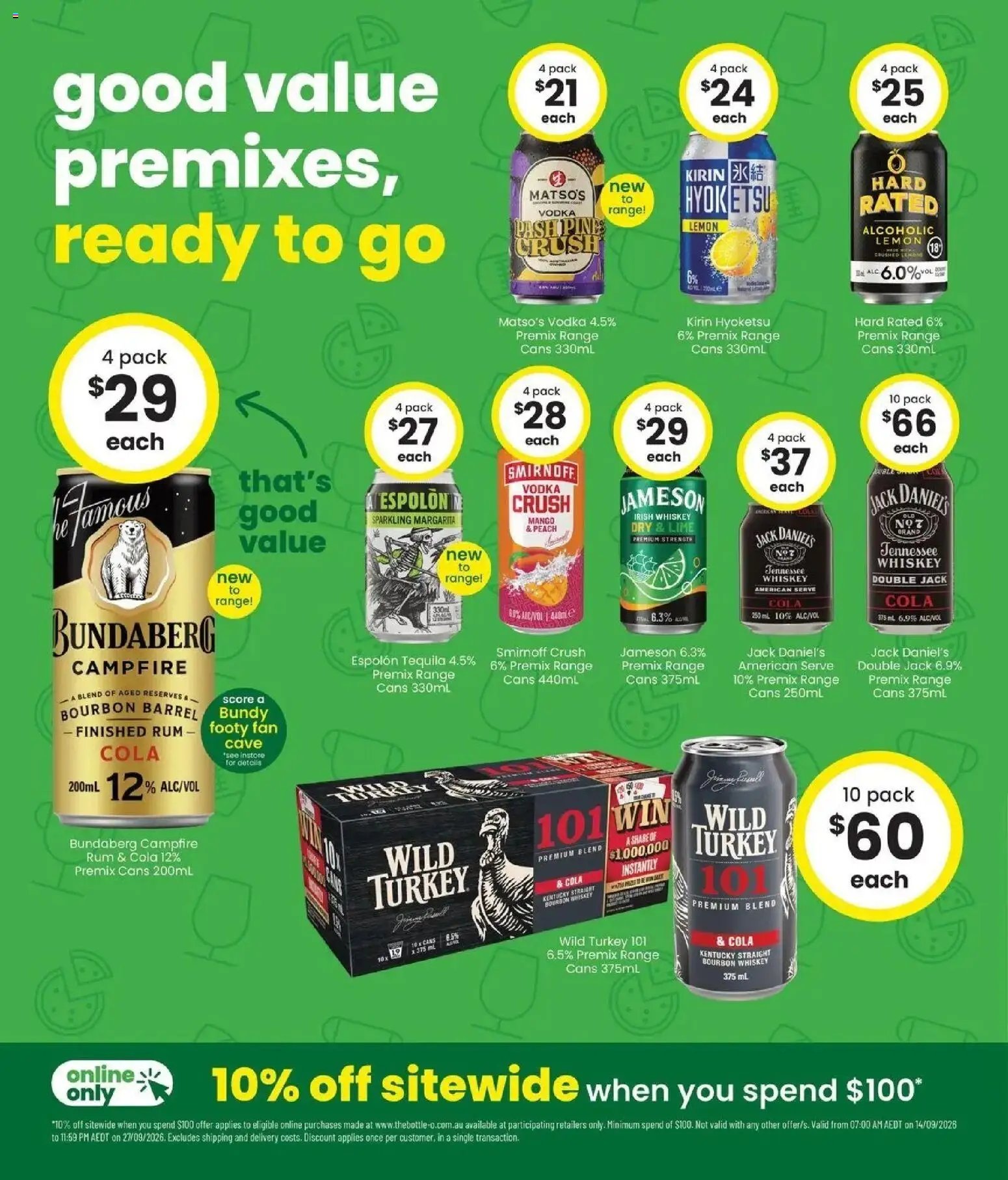 The Bottle-O catalogue from 14/09/2026 Good value booze for good value fans 14/09