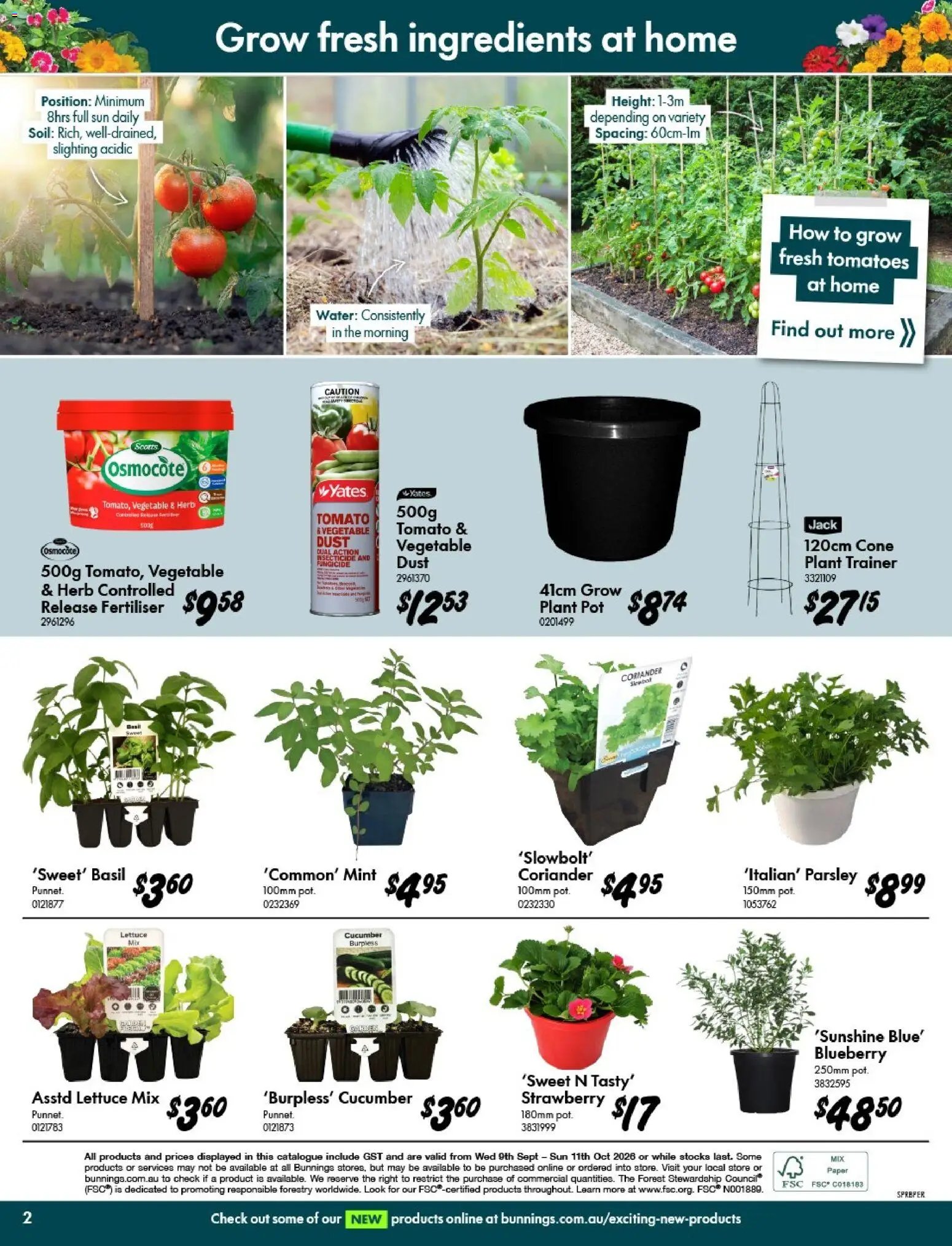 Bunnings Warehouse catalogue from 09/09/2026 Bunnings Warehouse - Spring Starts Here Harrisdale