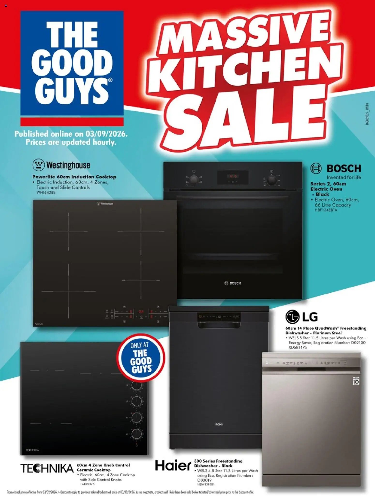 The Good Guys catalogue from 03/09/2026 The Good Guys Massive Kitchen Sale