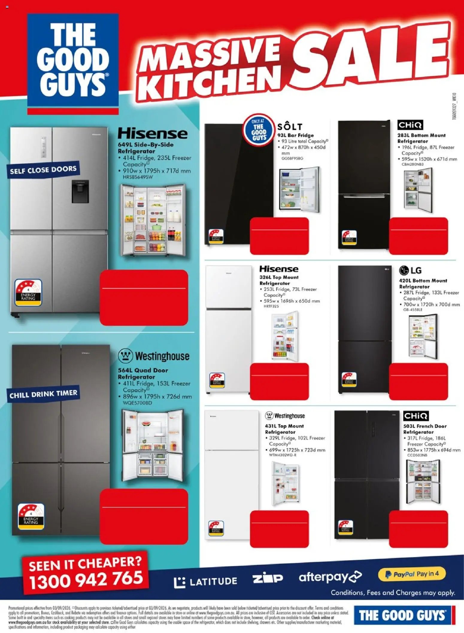 The Good Guys catalogue from 03/09/2026 The Good Guys Massive Kitchen Sale