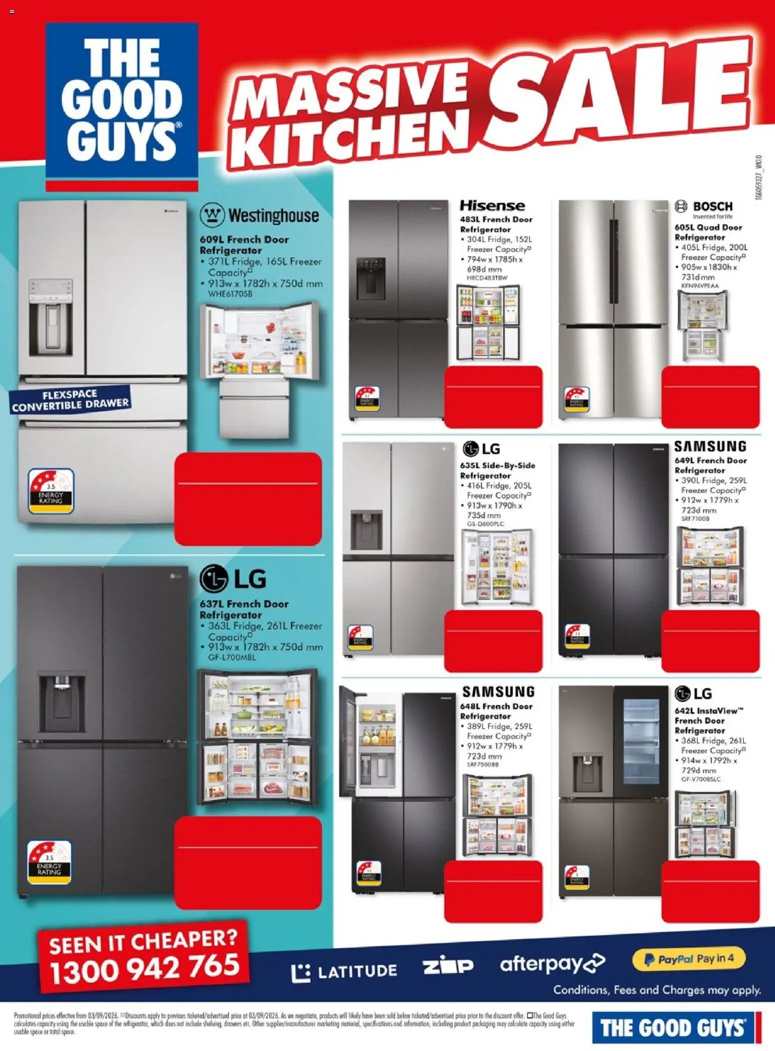 The Good Guys catalogue from 03/09/2026 The Good Guys Massive Kitchen Sale