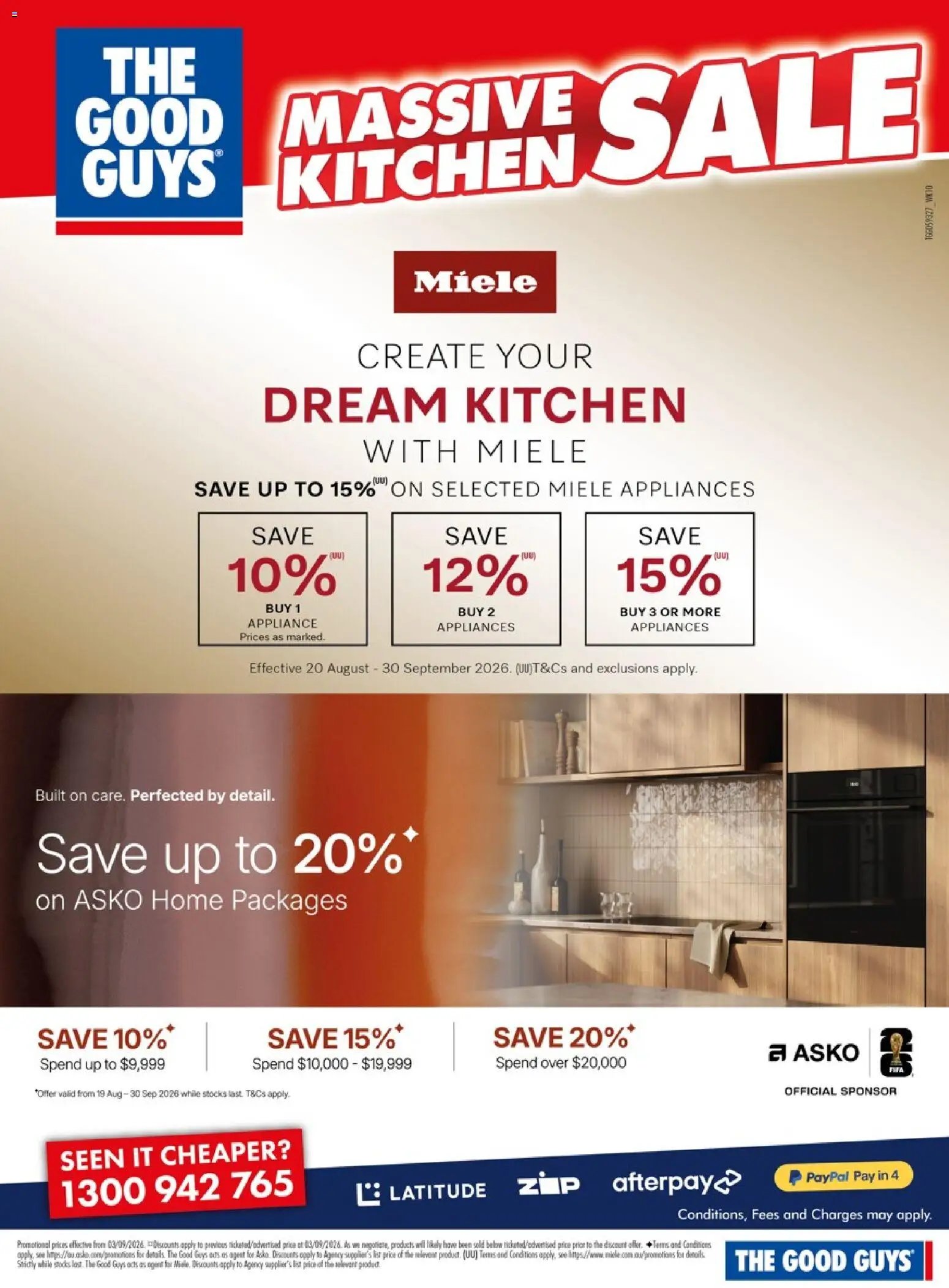The Good Guys catalogue from 03/09/2026 The Good Guys Massive Kitchen Sale