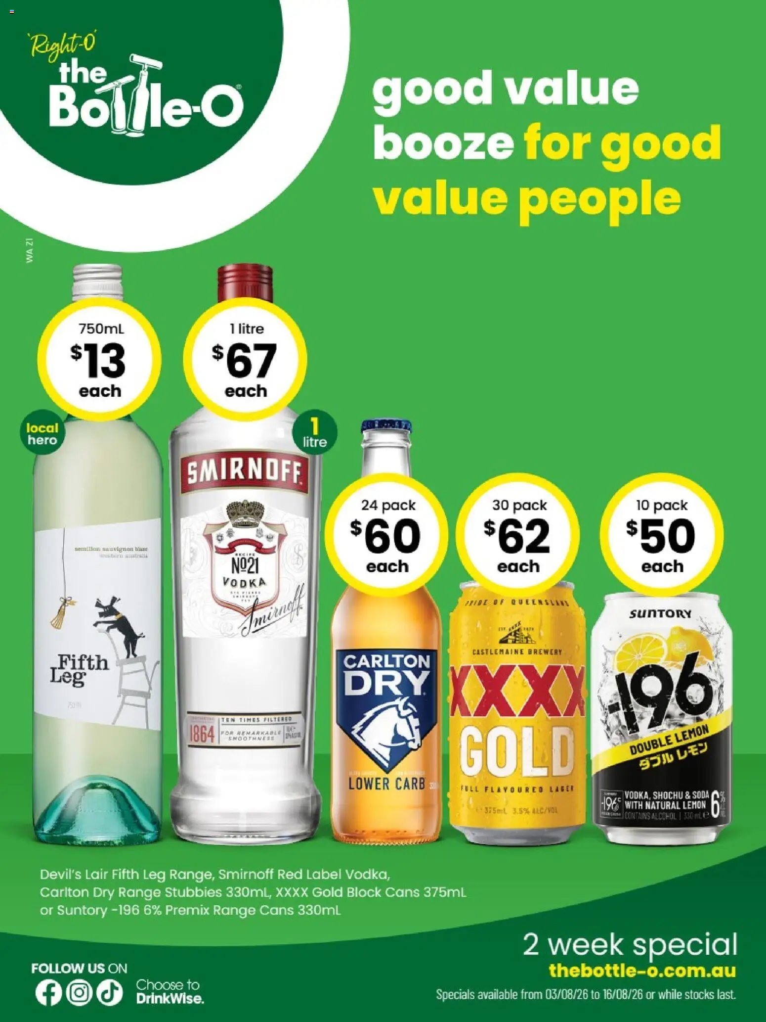 The Bottle-O catalogue from 03/08/2026 The Bottle-O catalogue ARMADALE