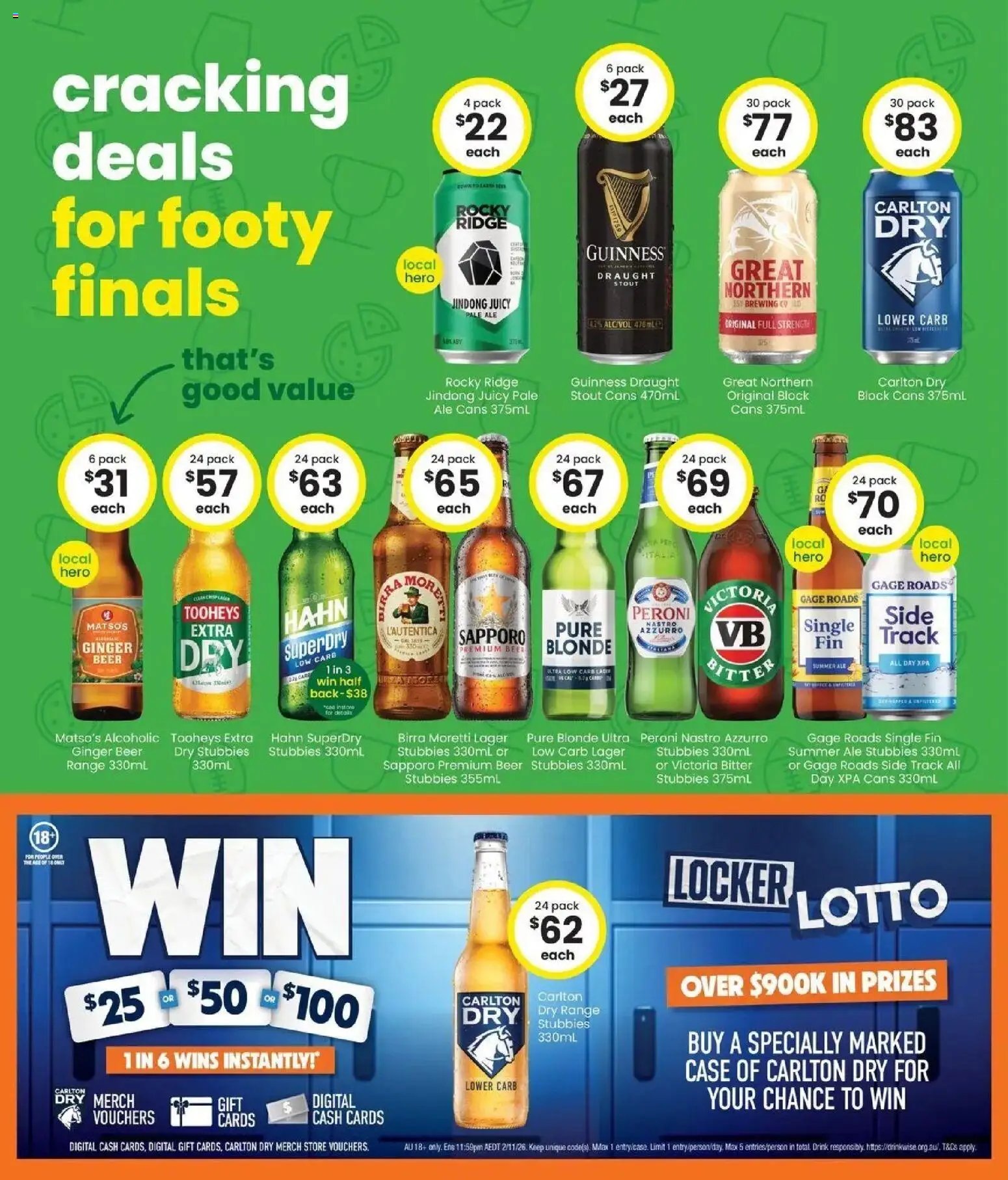 The Bottle-O catalogue from 14/09/2026 Good value booze for good value fans 14/09