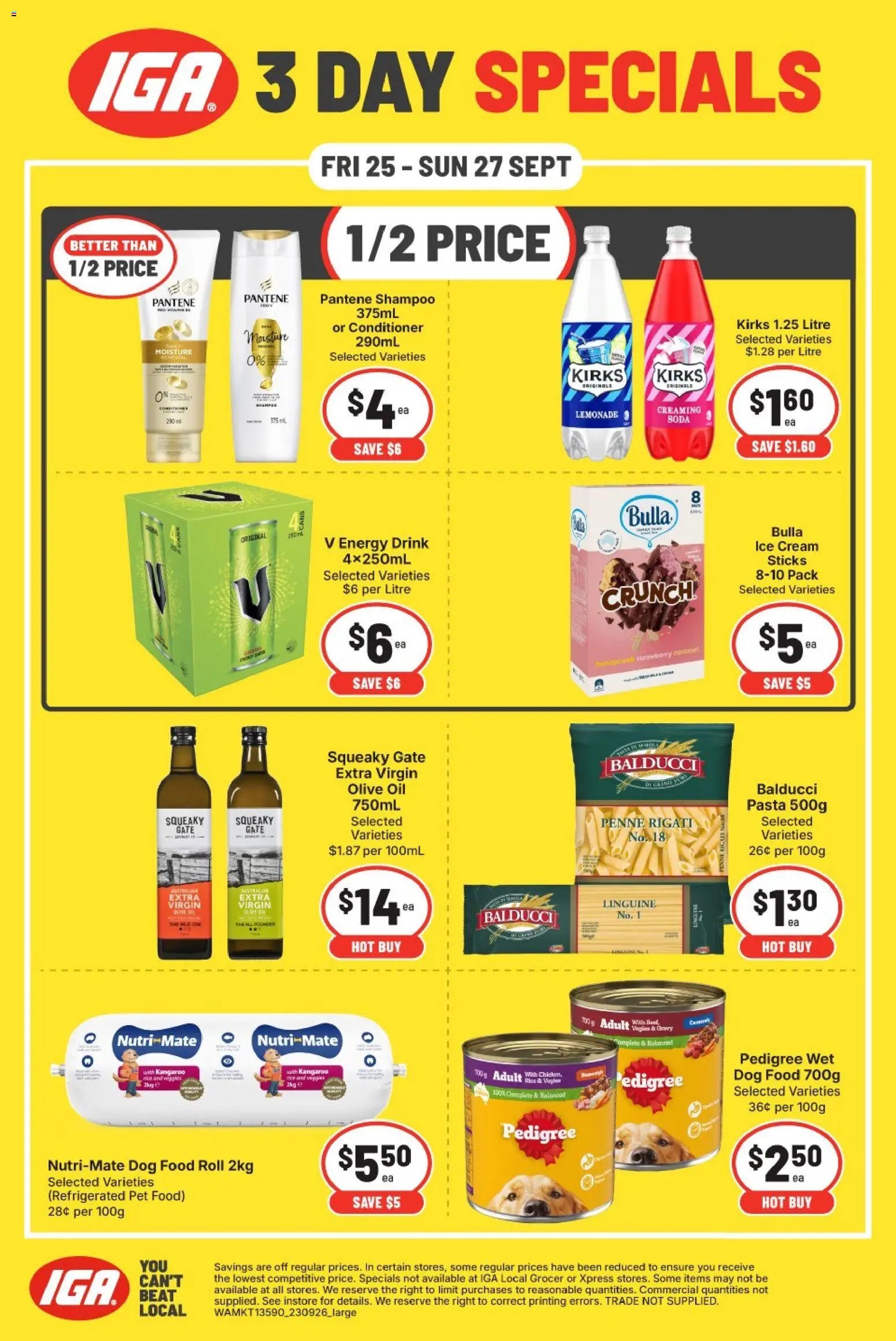 IGA catalogue from 25/09/2026 IGA catalogue Northbridge 3 Day Specials