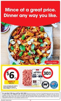 Coles catalogue from 12/08/2026 Coles Mince at a great price. Dinner any way you like