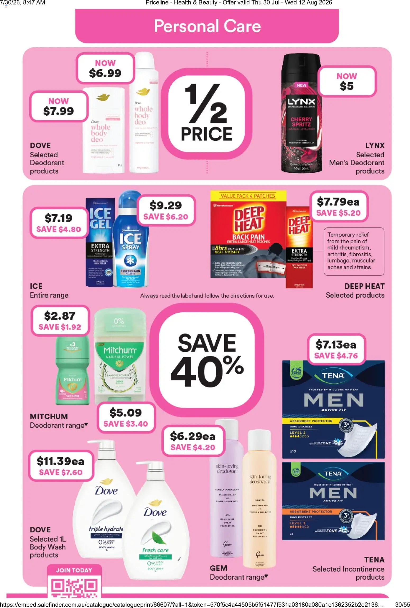 Priceline Pharmacy catalogue from 30/07/2026 Priceline Pharmacy catalogue