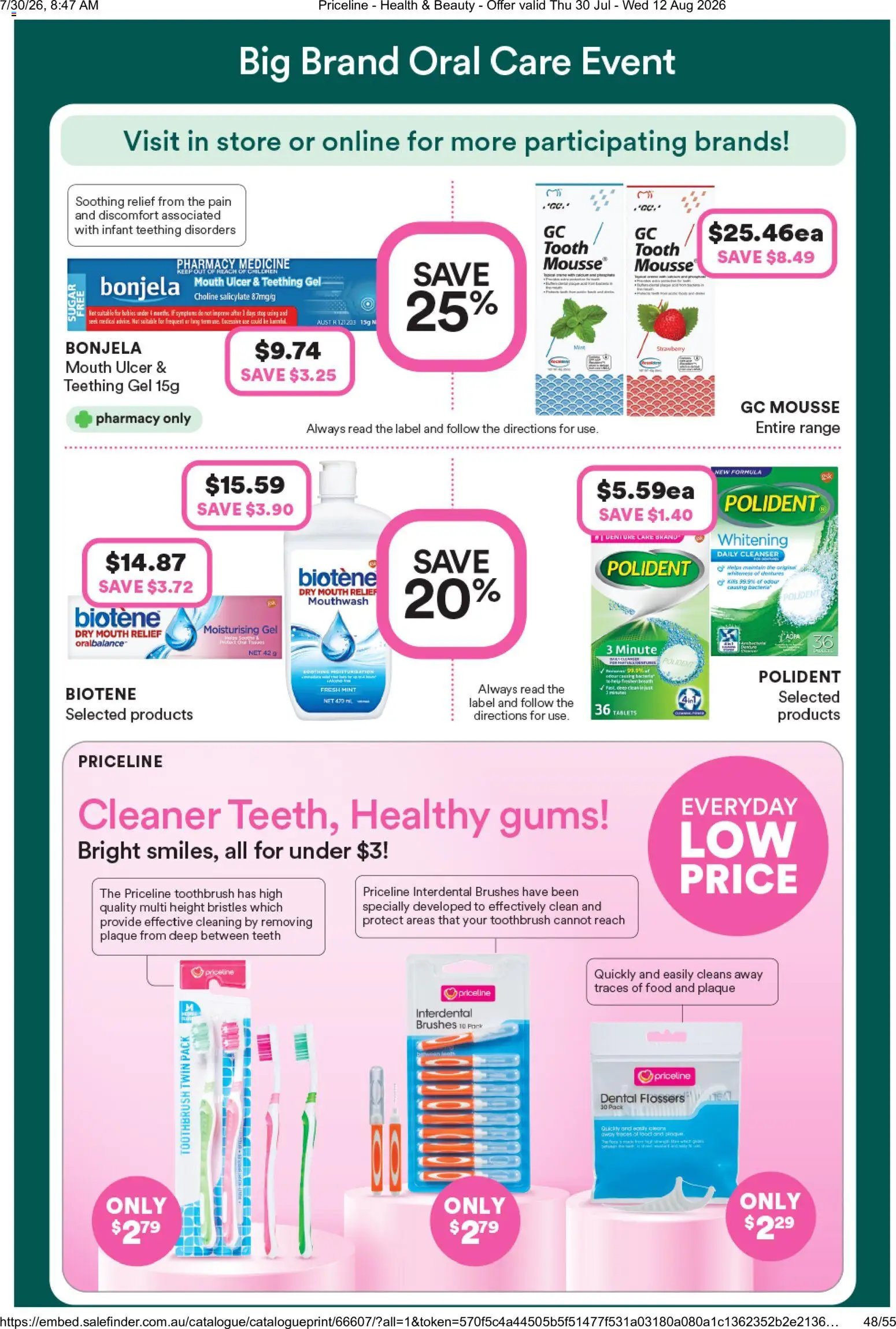 Priceline Pharmacy catalogue from 30/07/2026 Priceline Pharmacy catalogue