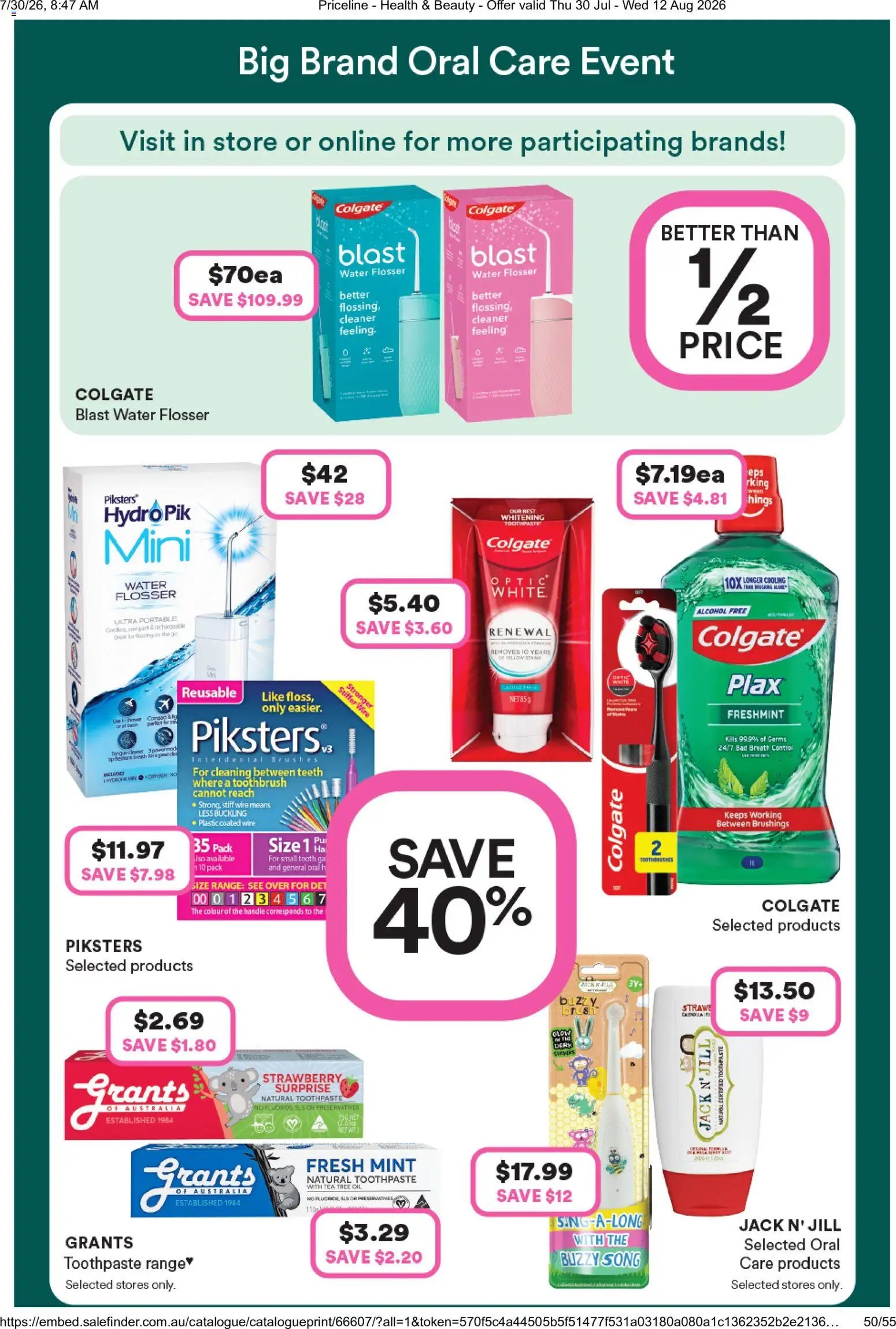 Priceline Pharmacy catalogue from 30/07/2026 Priceline Pharmacy catalogue