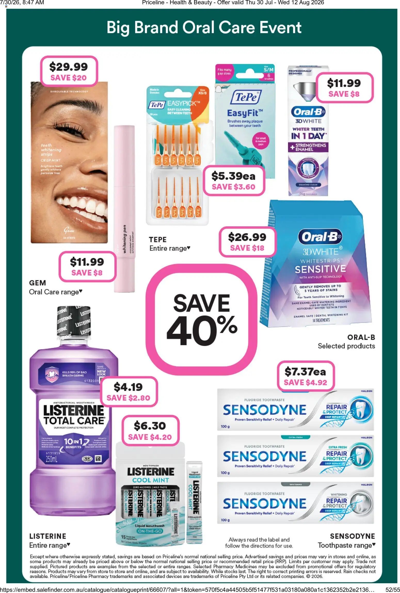 Priceline Pharmacy catalogue from 30/07/2026 Priceline Pharmacy catalogue
