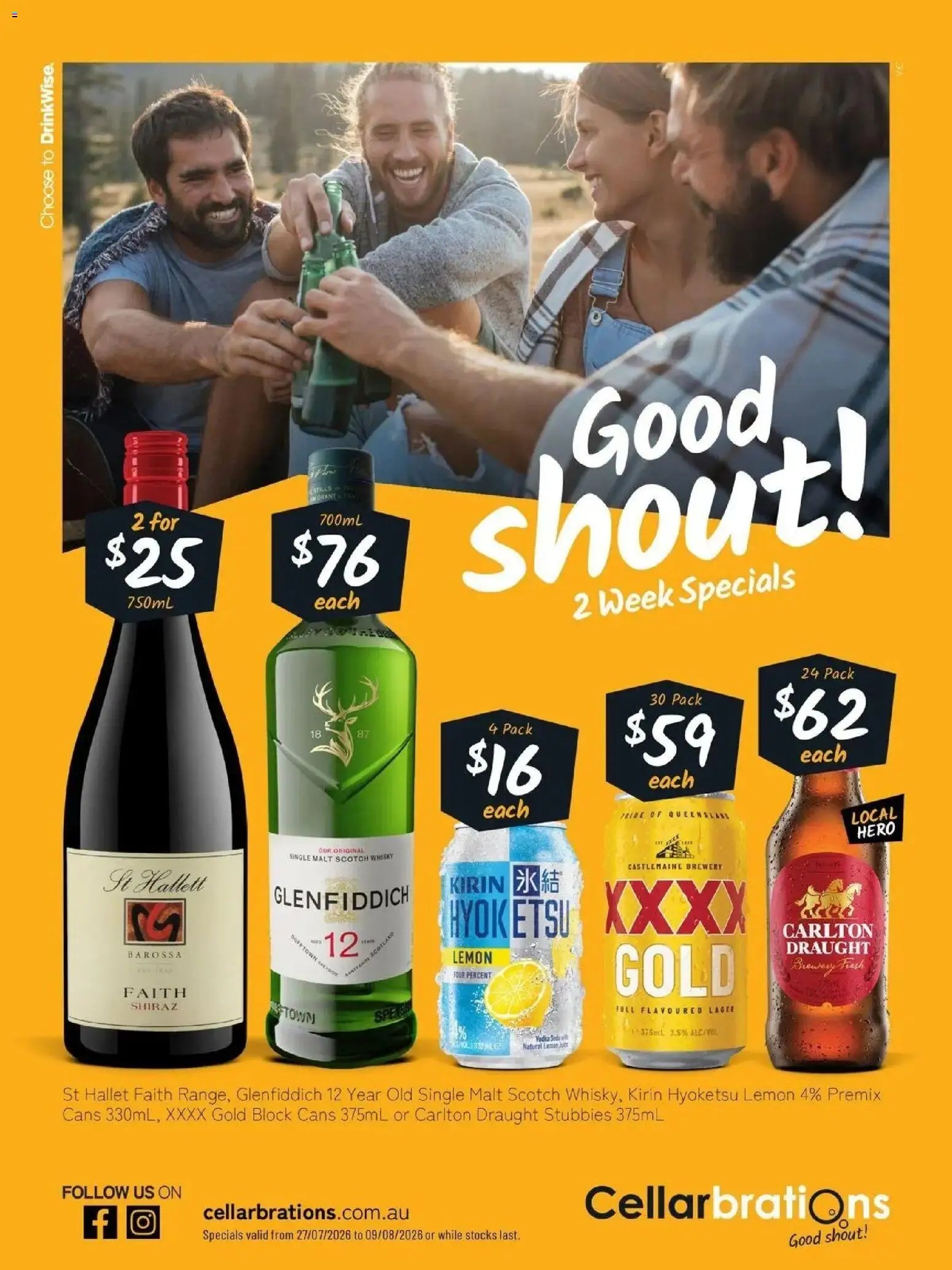 Cellarbrations catalogue from 27/07/2026 Good Shout! 27/07