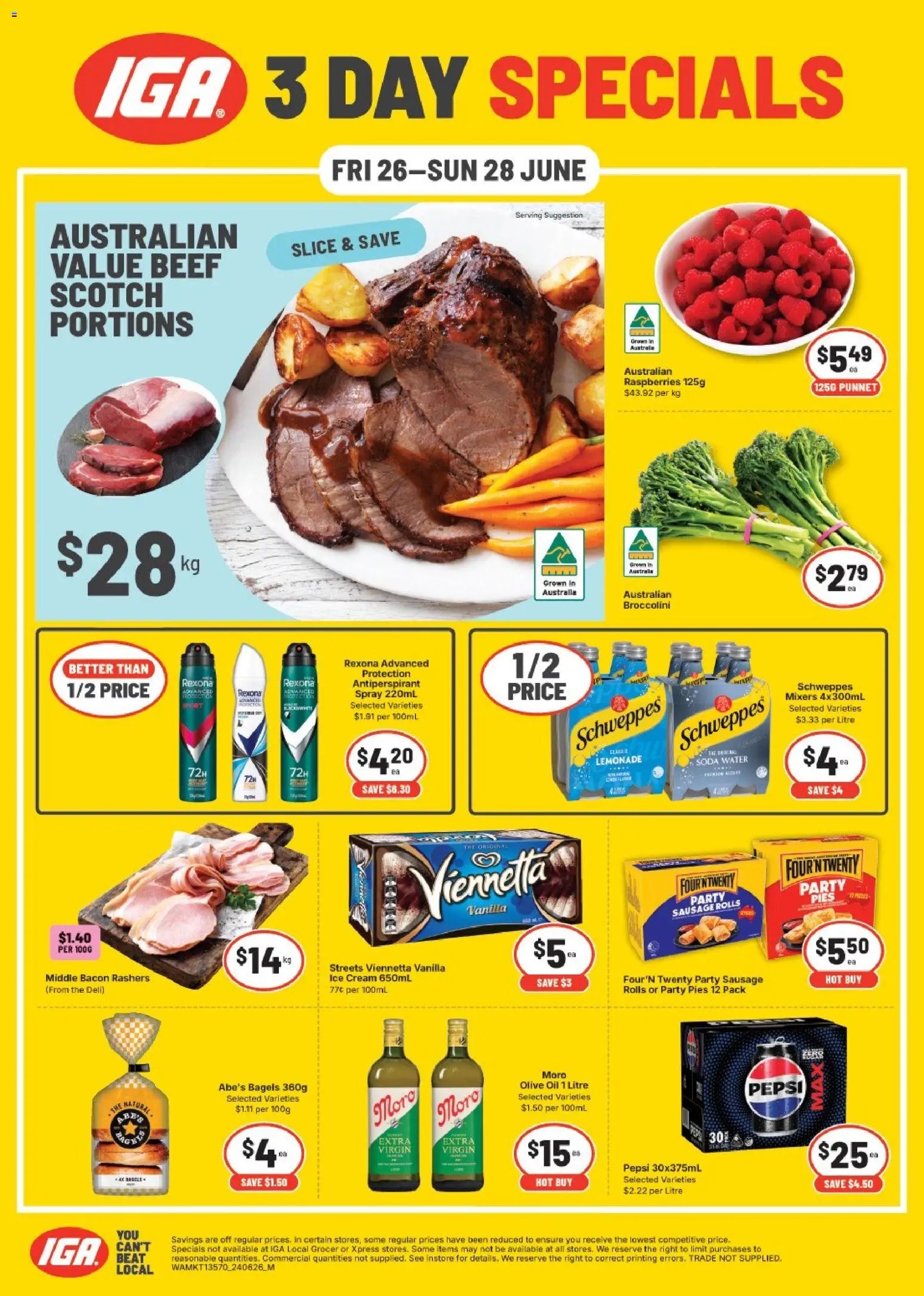 IGA catalogue from 26/06/2026 IGA 3 Day Specials - WA