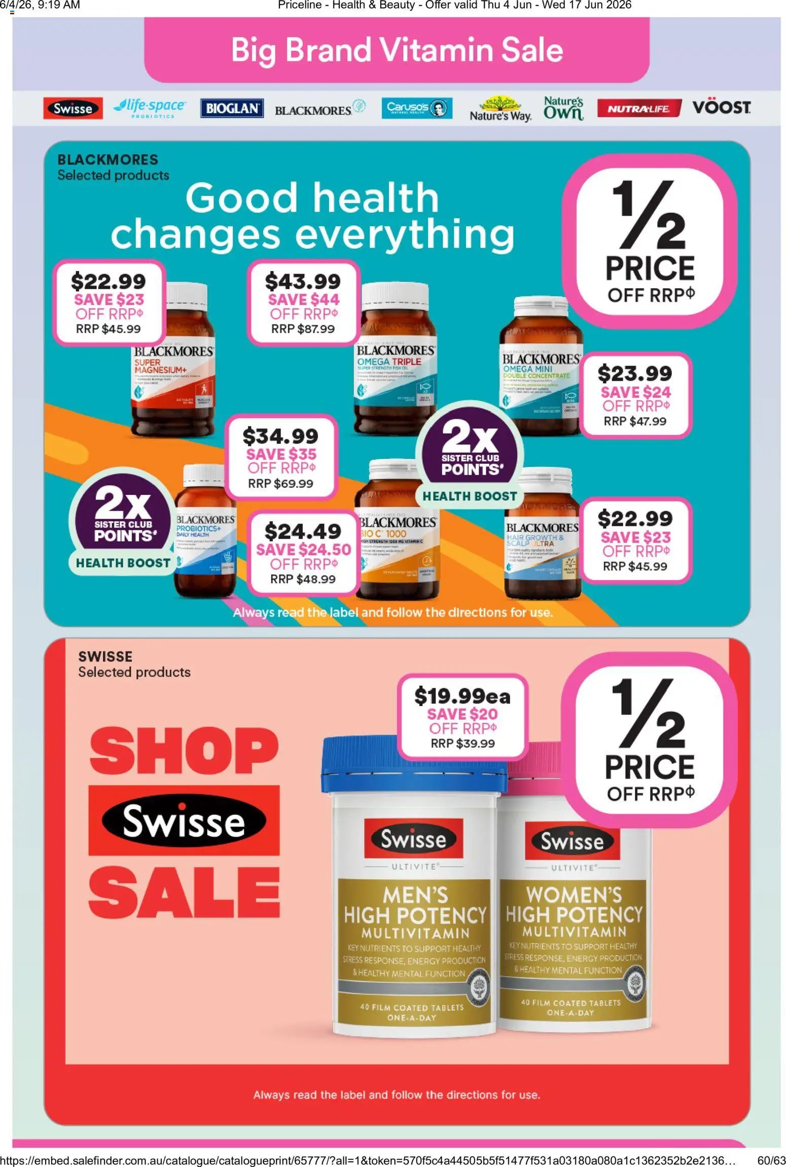 Priceline Pharmacy catalogue from 04/06/2026 Priceline Pharmacy catalogue