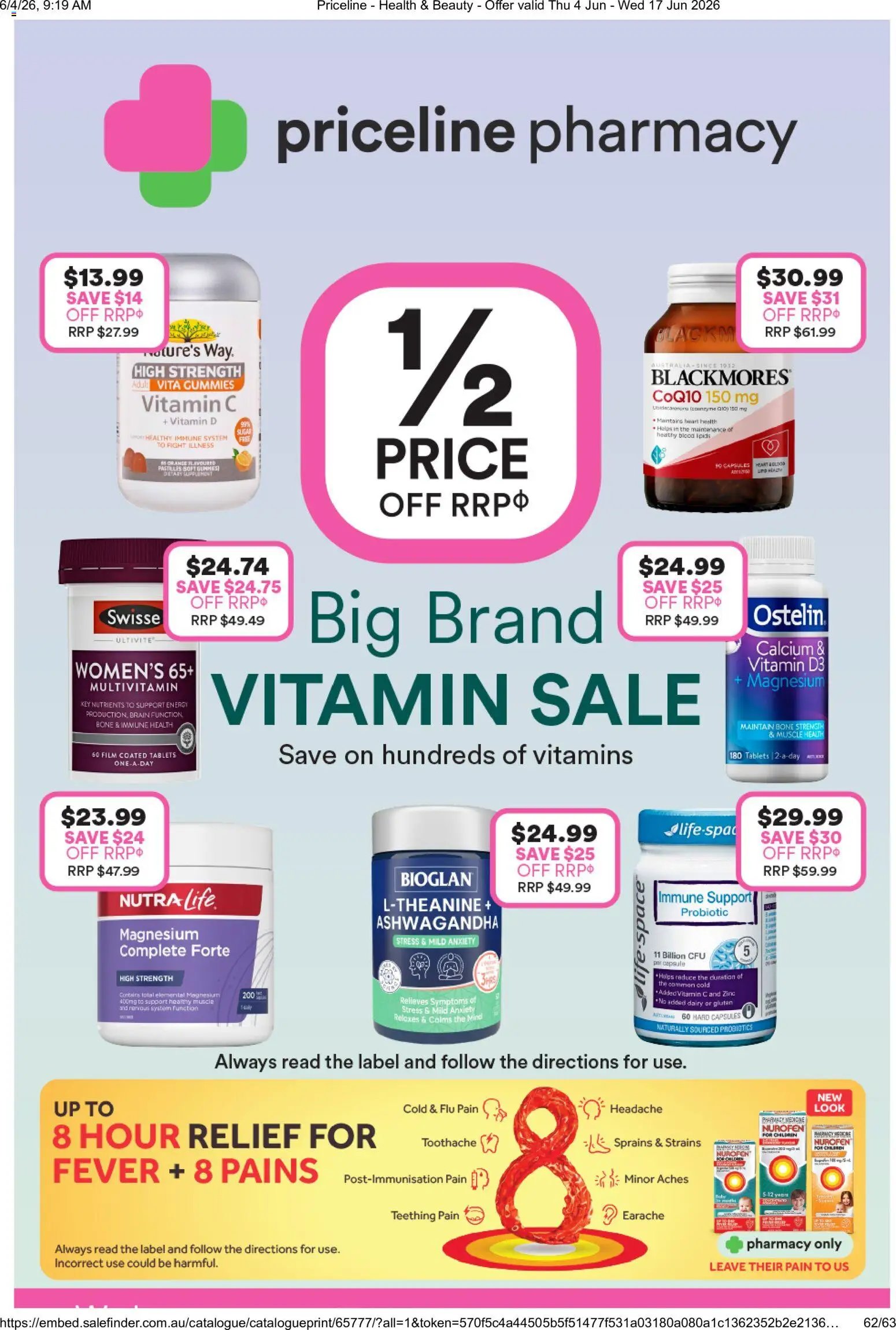 Priceline Pharmacy catalogue from 04/06/2026 Priceline Pharmacy catalogue
