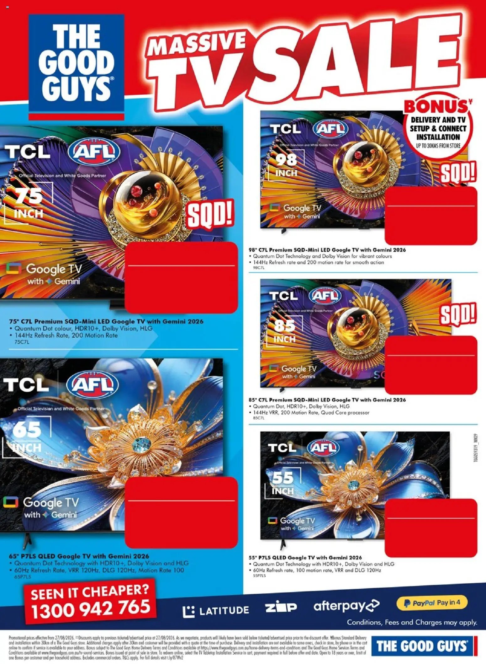 The Good Guys catalogue from 26/08/2026 The Good Guys catalogue MASSIVE TV SALE