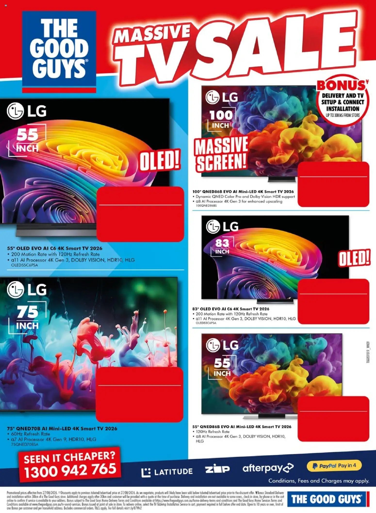 The Good Guys catalogue from 26/08/2026 The Good Guys catalogue MASSIVE TV SALE