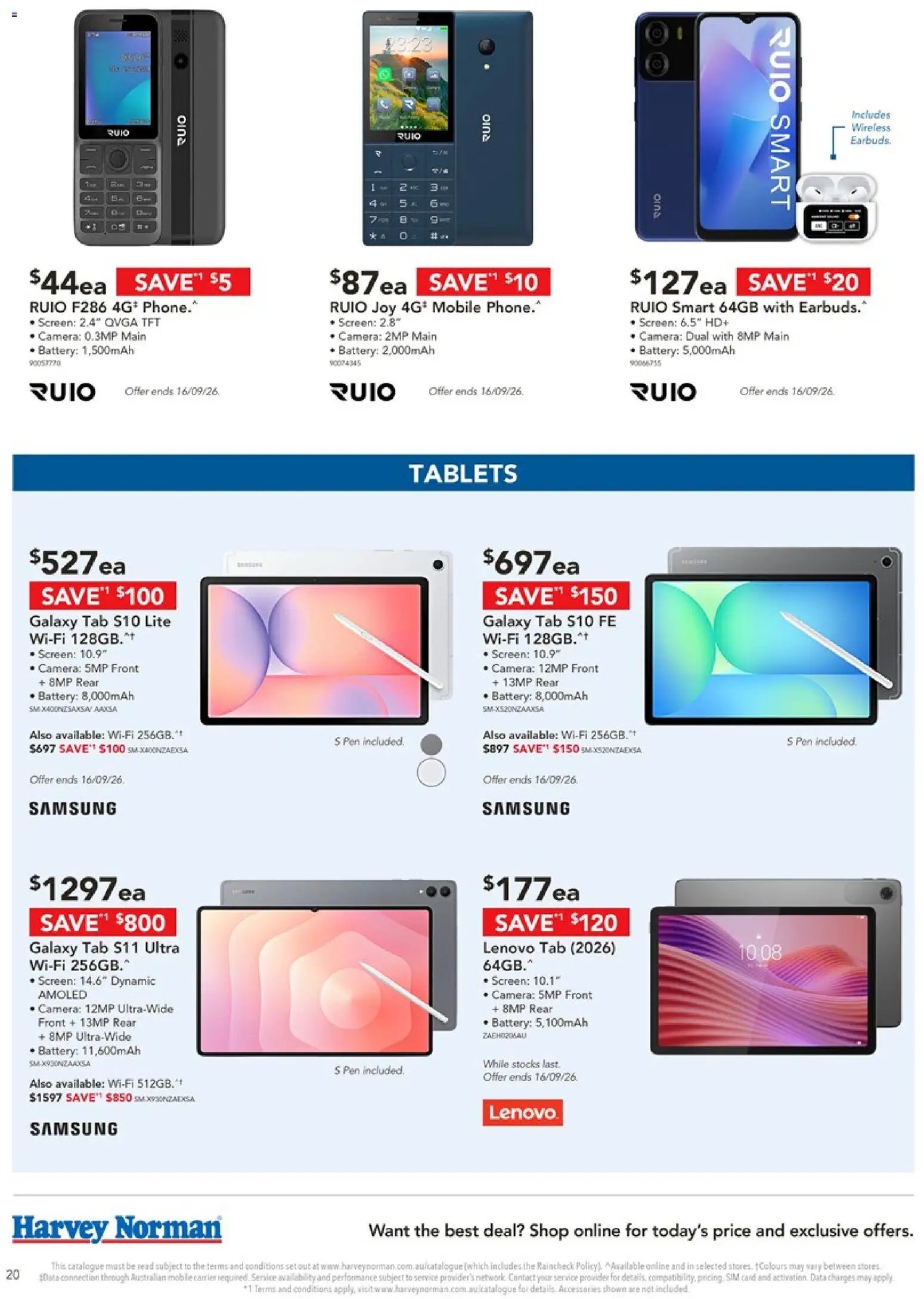 Harvey Norman catalogue from 16/09/2026 Harvey Norman Top Picks in the Latest Tech