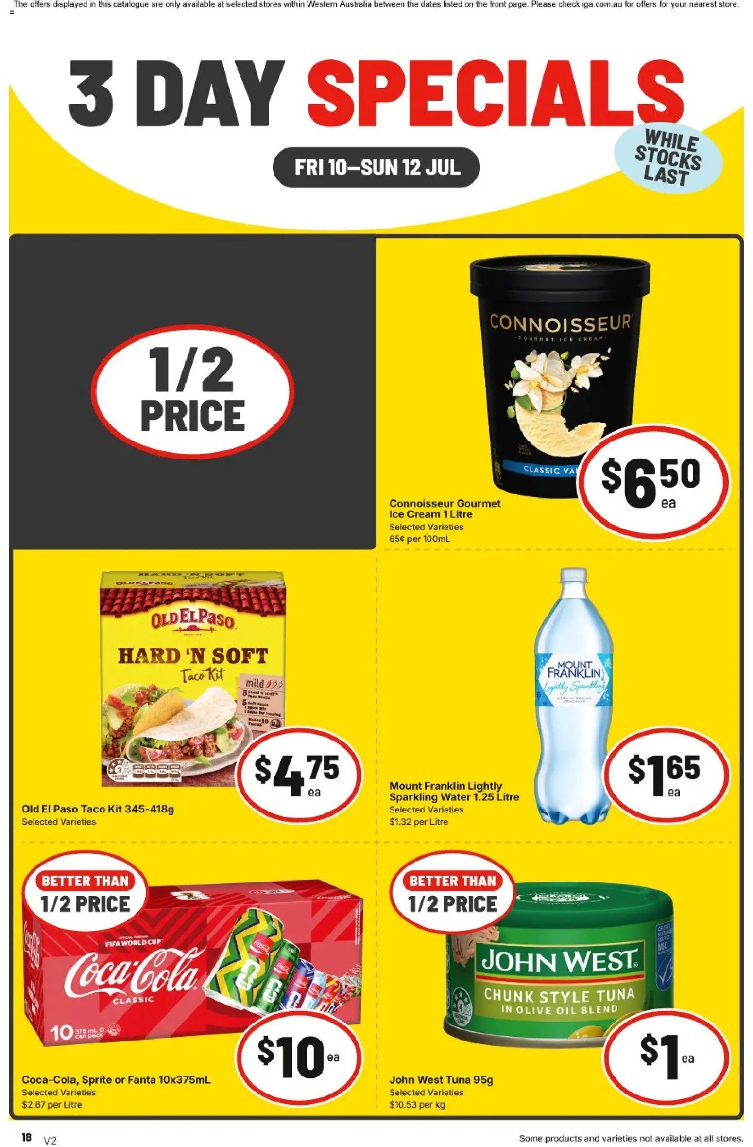 IGA catalogue from 10/07/2026 IGA 3 Day Specials - NT/WA