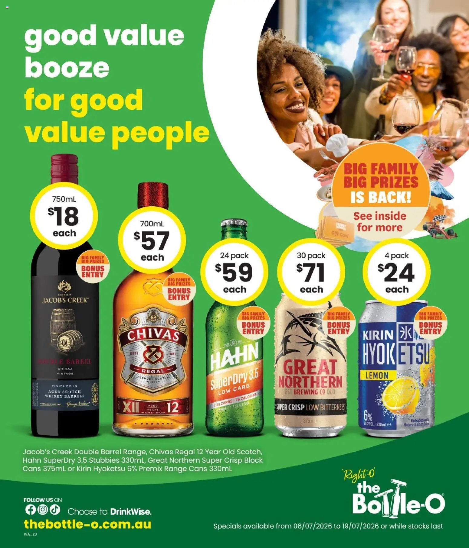 The Bottle-O catalogue from 06/07/2026 The Bottle-O catalogue BREMER BAY