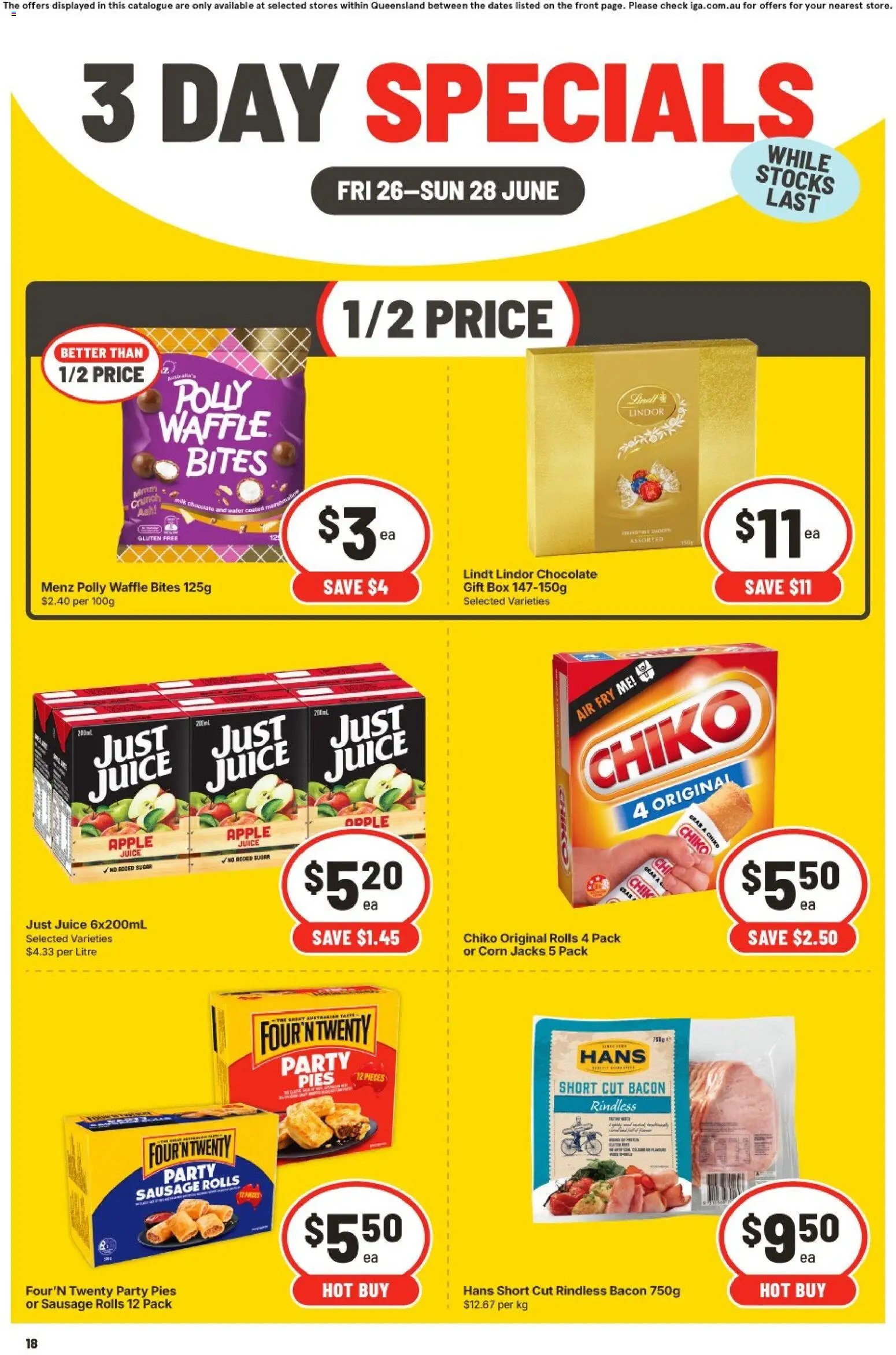IGA catalogue from 26/06/2026 IGA -3 Day Specials - QLD