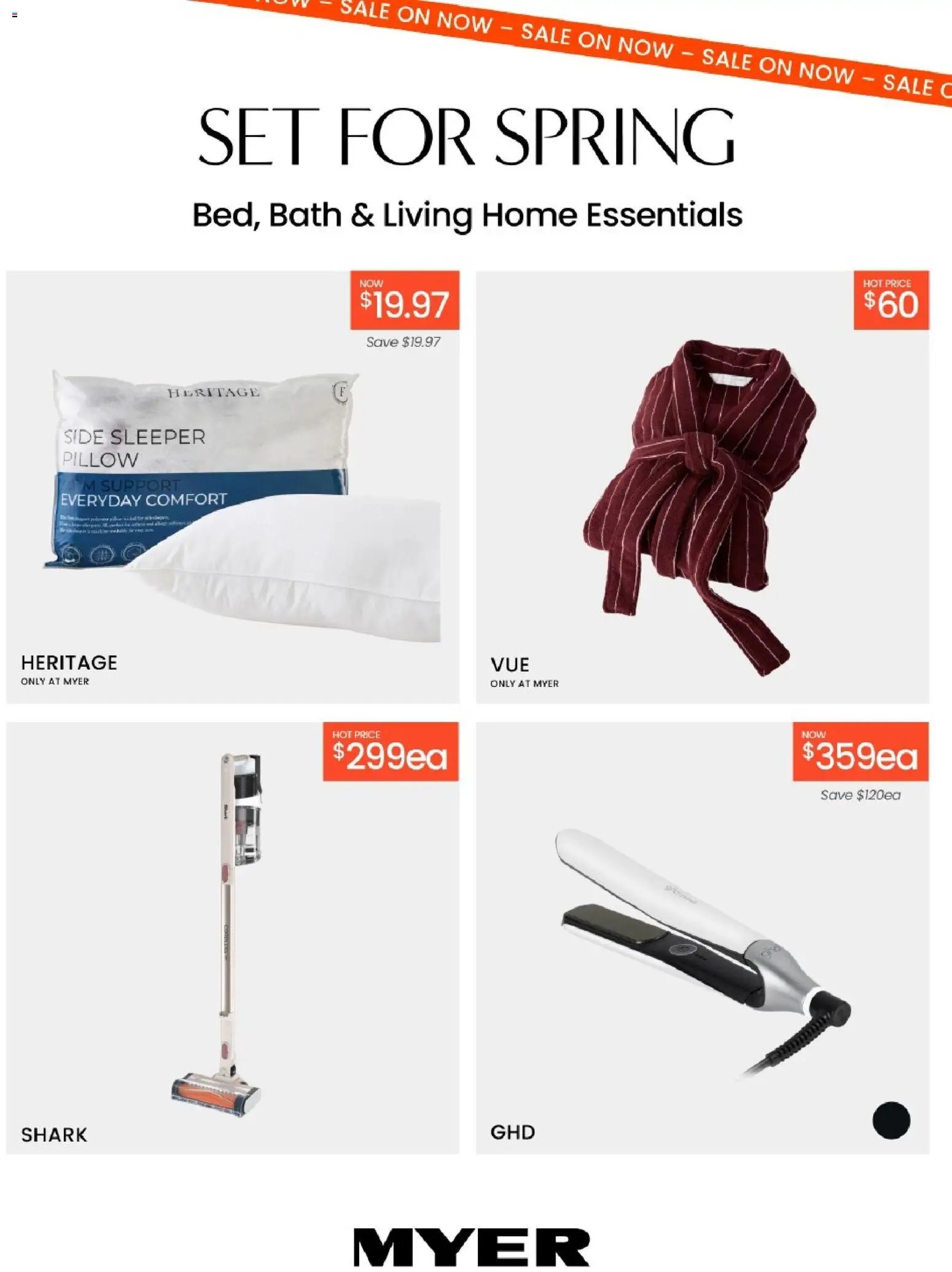 Myer catalogue from 09/08/2026 Myer Bed, Bath & Living Home Essentials