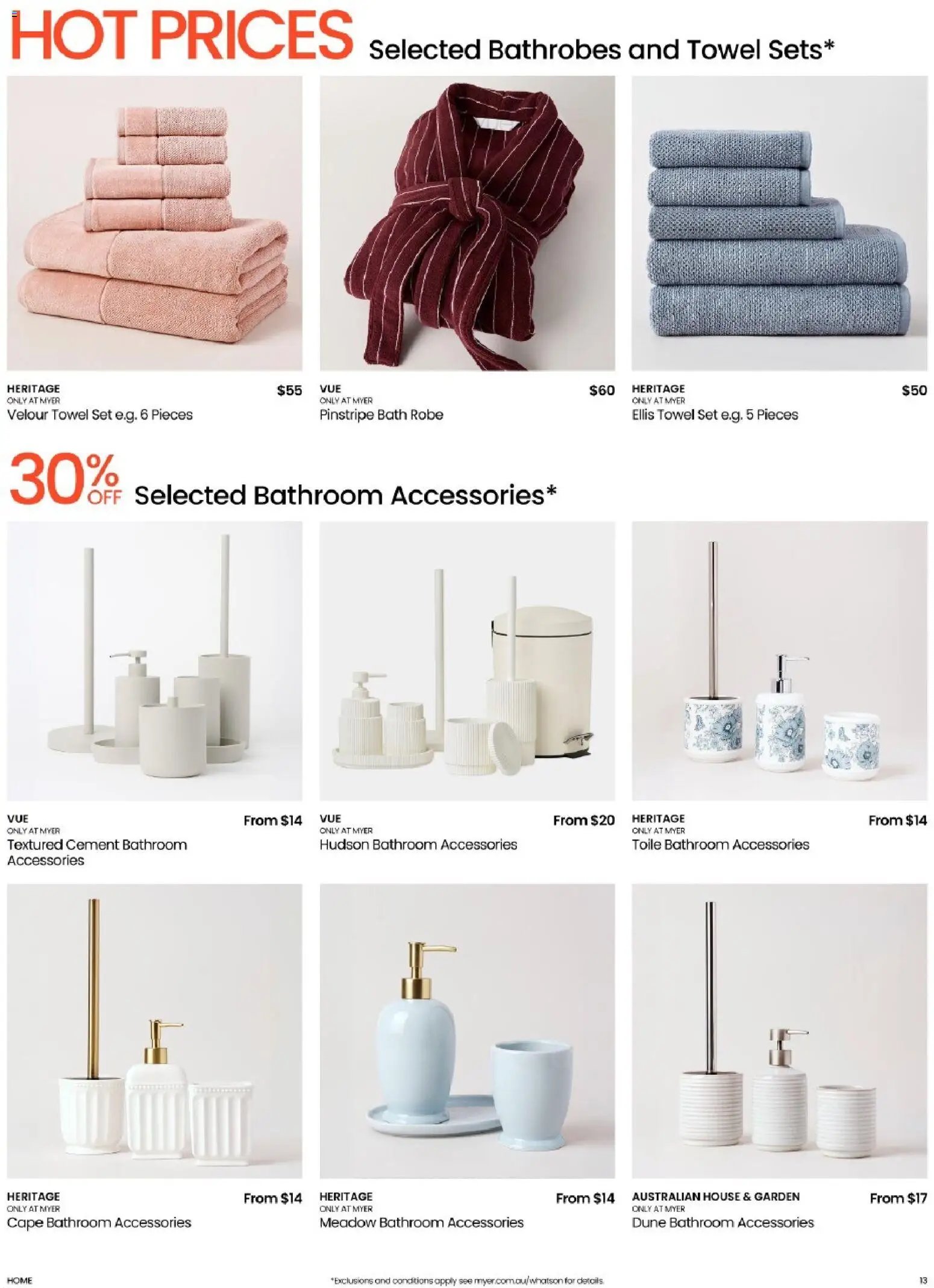 Myer catalogue from 09/08/2026 Myer Bed, Bath & Living Home Essentials