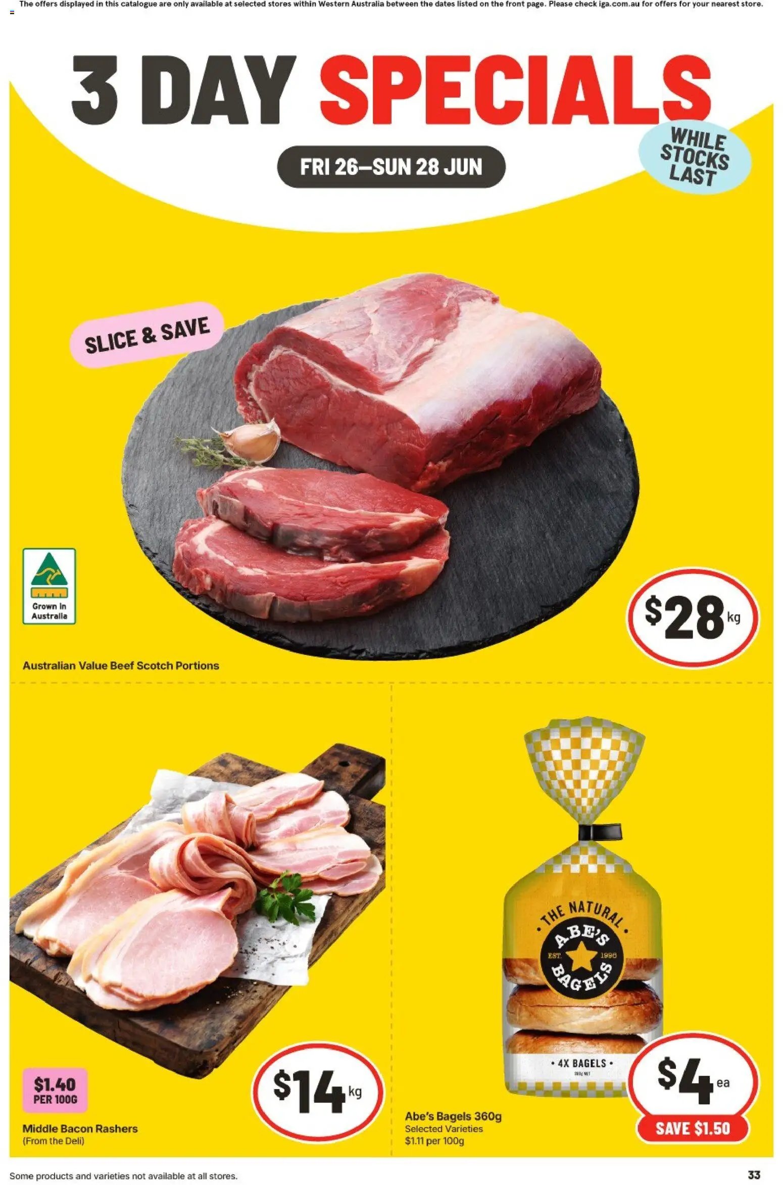 IGA catalogue from 26/06/2026 IGA -3 Day Specials - WA