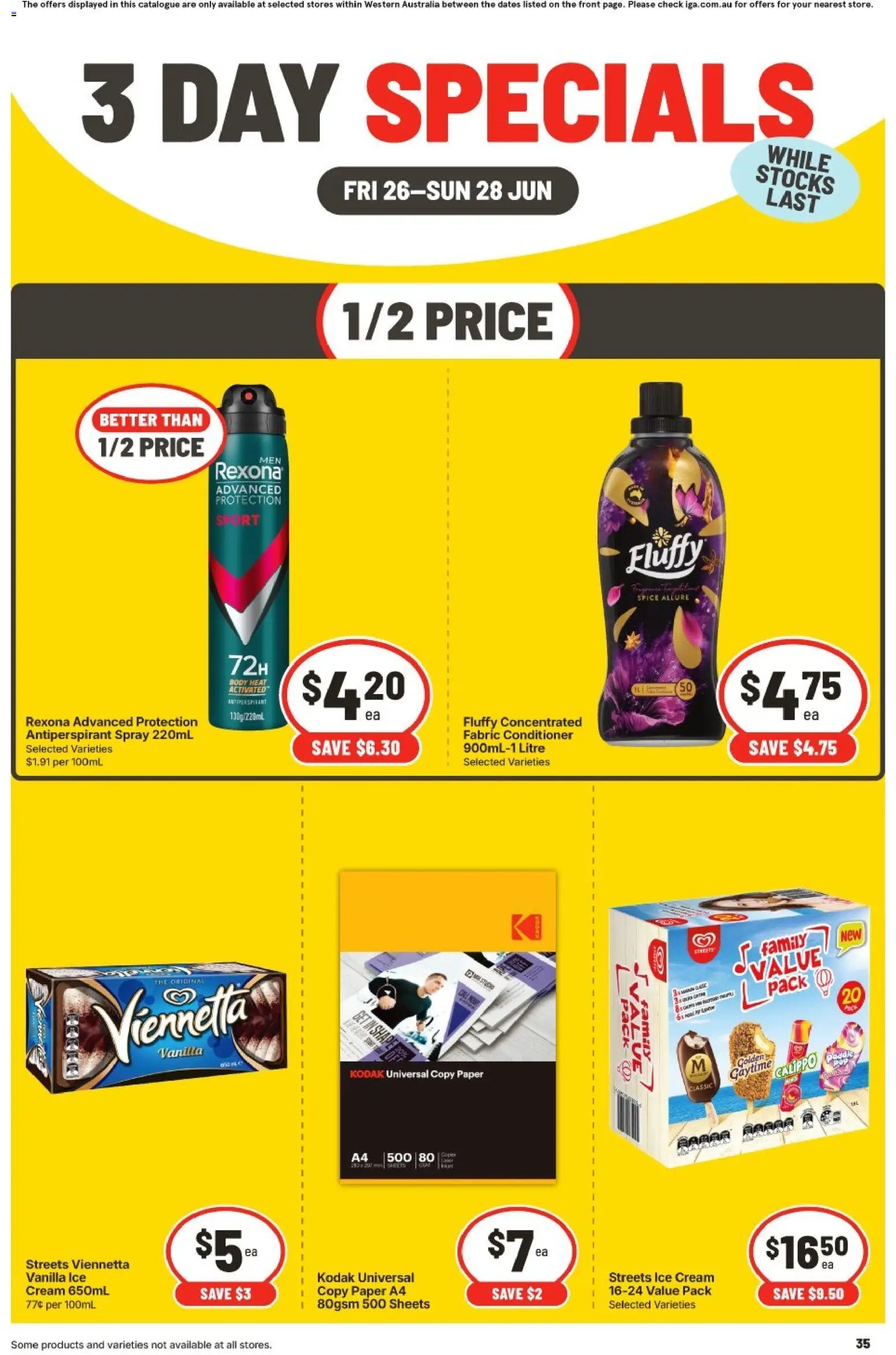 IGA catalogue from 26/06/2026 IGA -3 Day Specials - WA